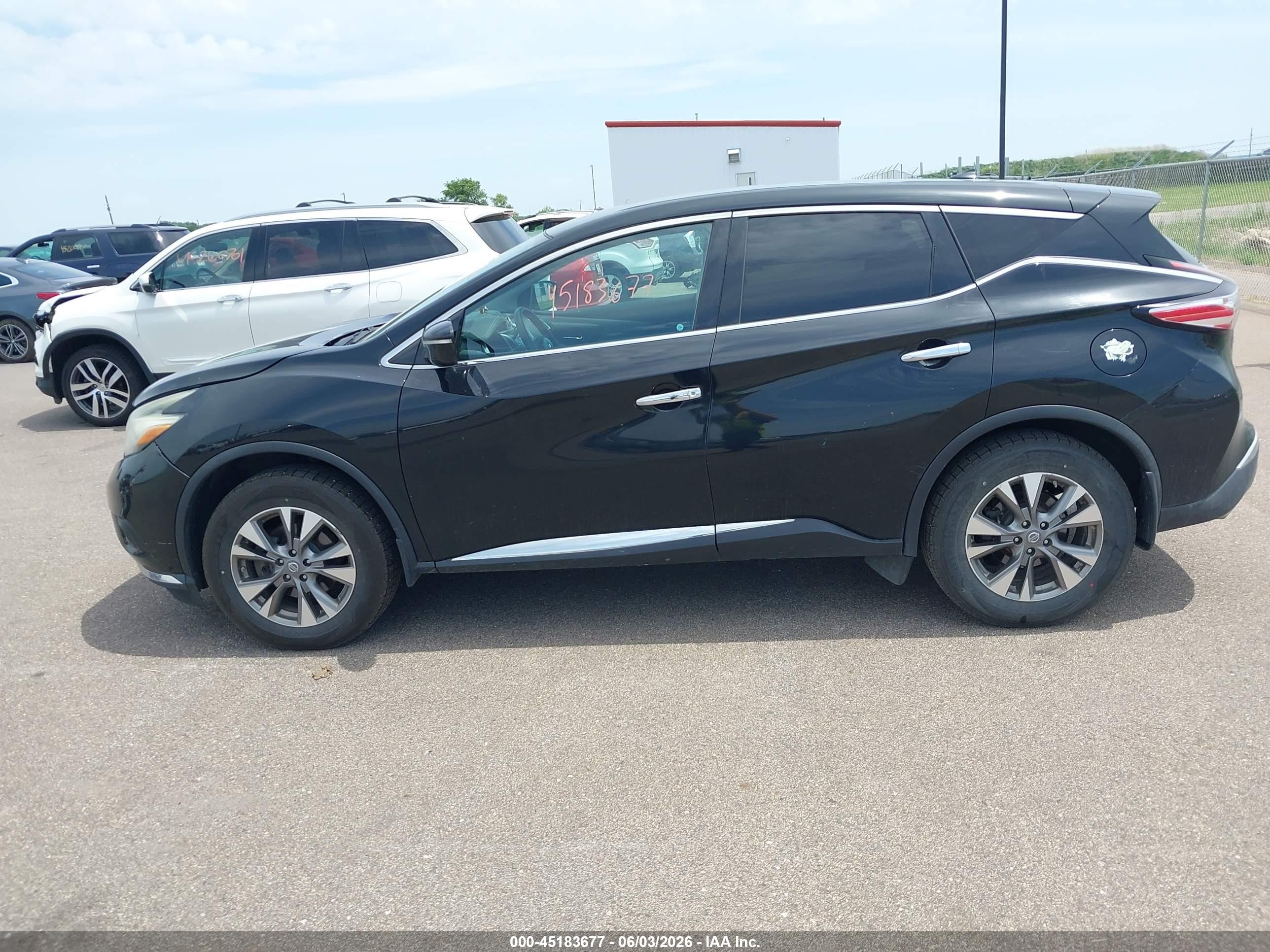 2015 Nissan Murano S Black vin: 5N1AZ2MH9FN226454