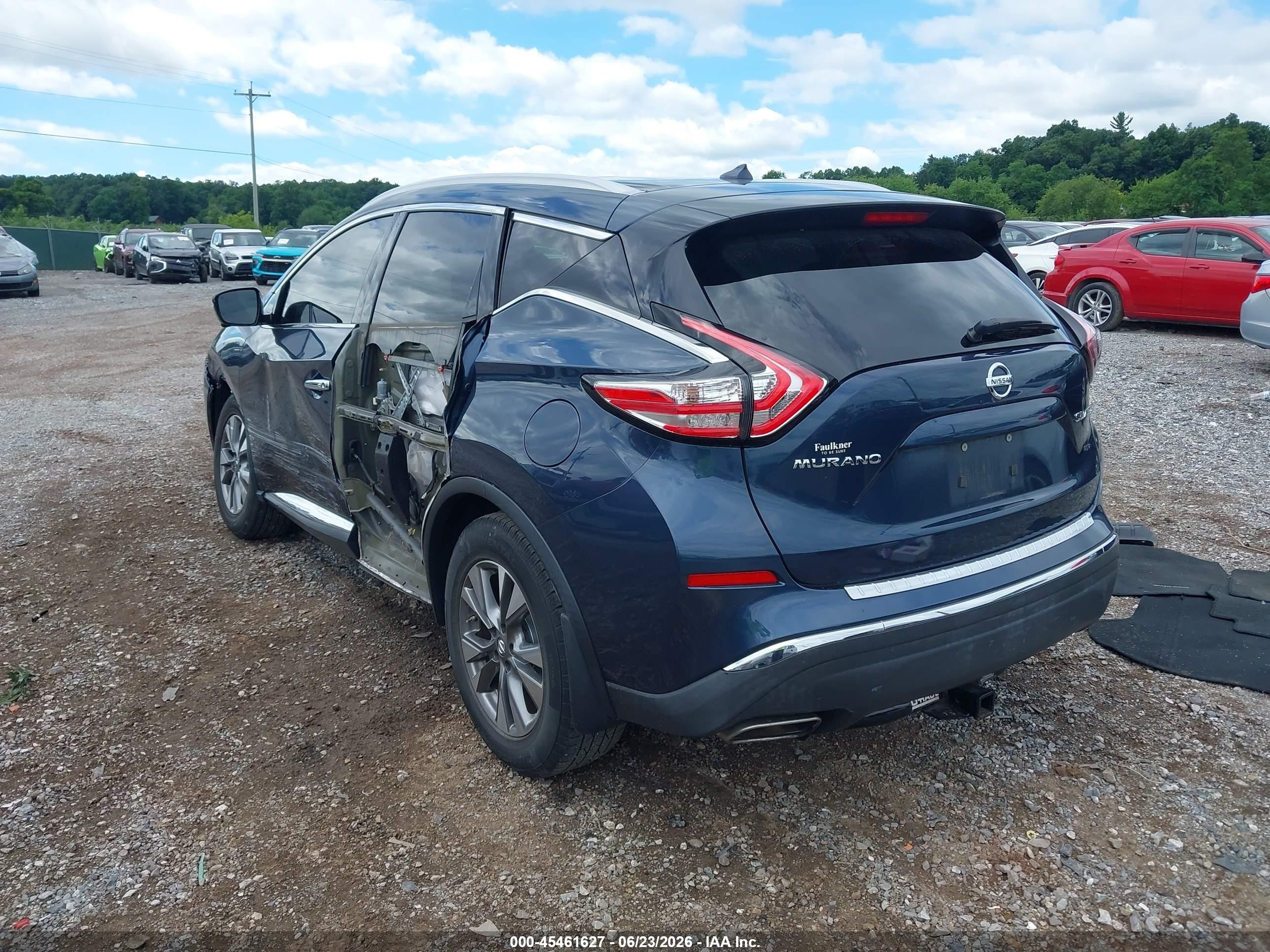 2015 Nissan Murano Sl Dark Blue vin: 5N1AZ2MH9FN228656