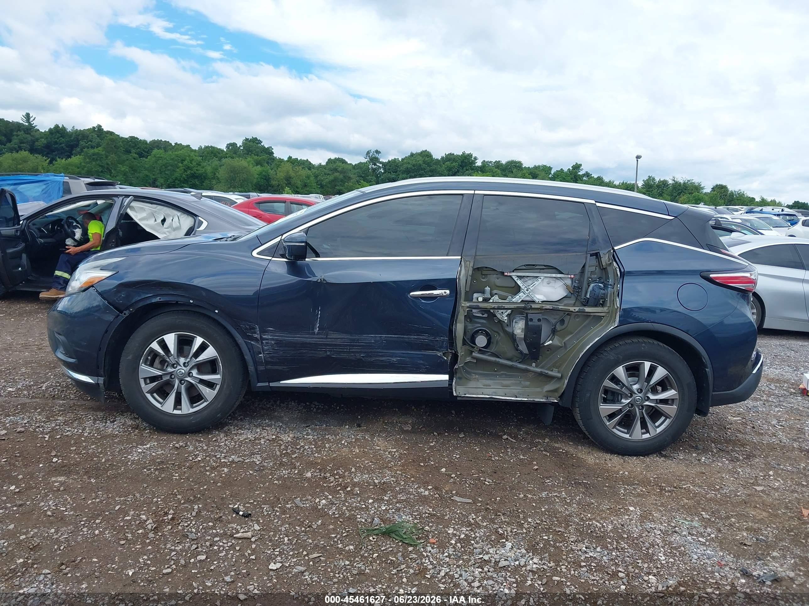 2015 Nissan Murano Sl Dark Blue vin: 5N1AZ2MH9FN228656