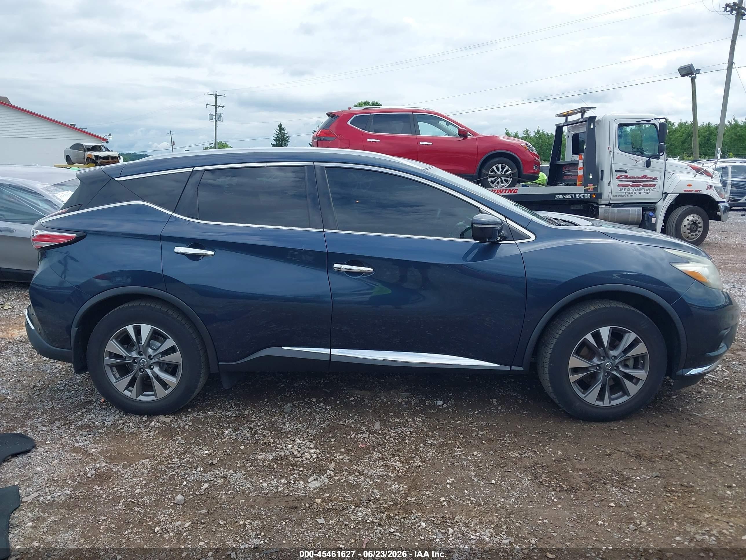 2015 Nissan Murano Sl Dark Blue vin: 5N1AZ2MH9FN228656