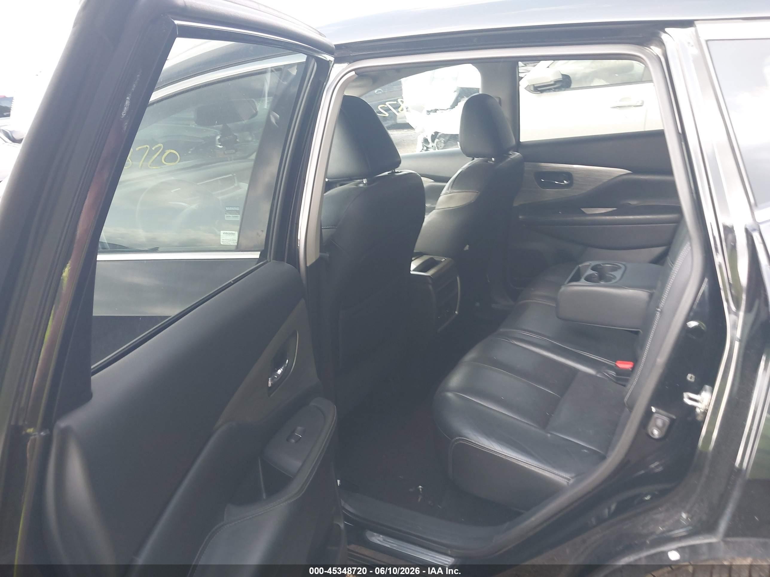 2015 Nissan Murano Sl Black vin: 5N1AZ2MH9FN232156