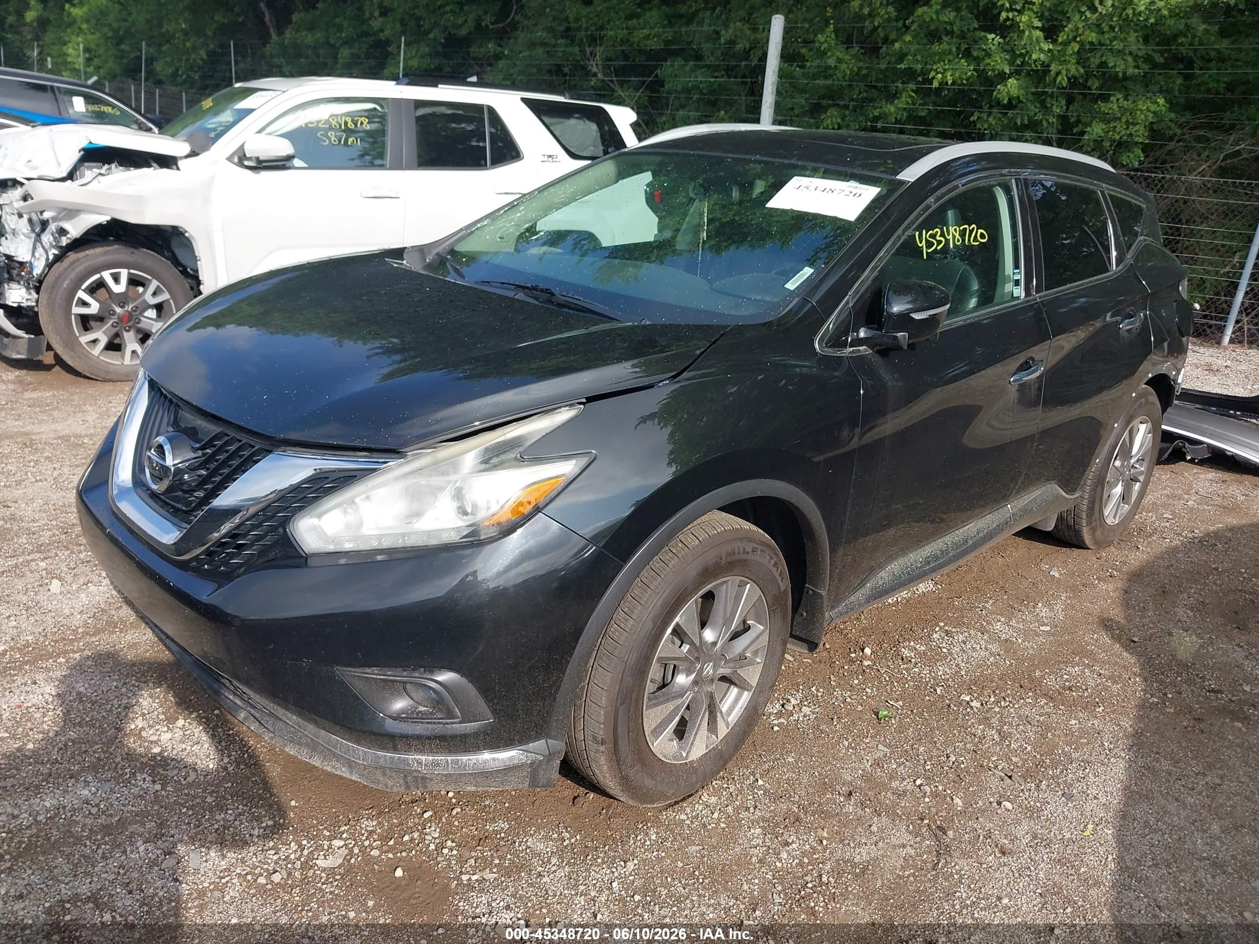 2015 Nissan Murano Sl Black vin: 5N1AZ2MH9FN232156