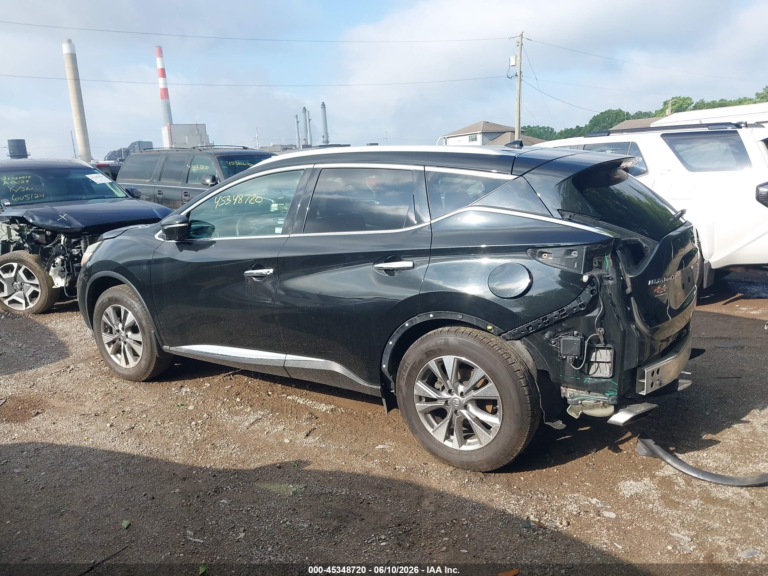 2015 Nissan Murano Sl Black vin: 5N1AZ2MH9FN232156
