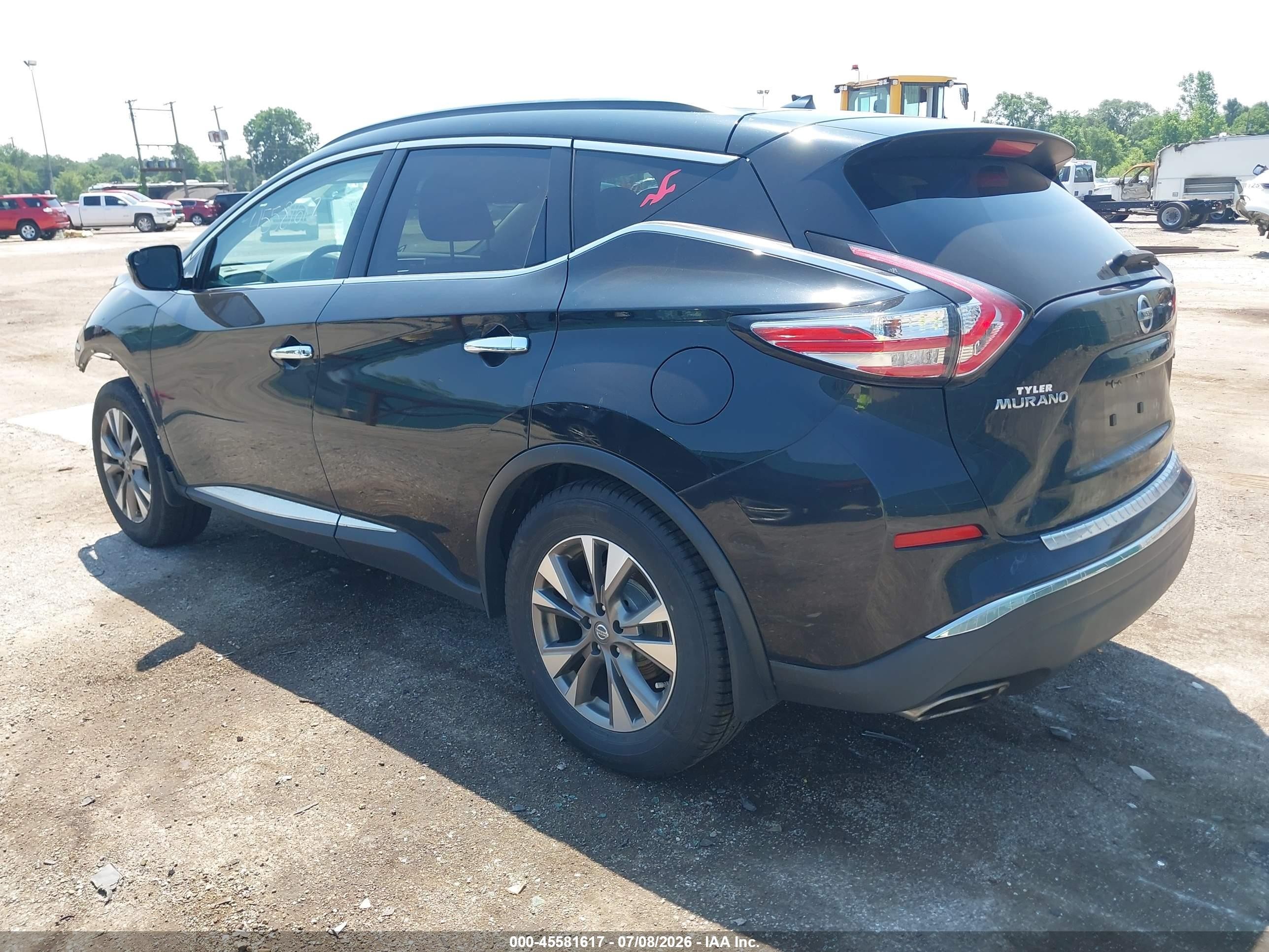 2015 Nissan Murano Sv Black vin: 5N1AZ2MH9FN234960