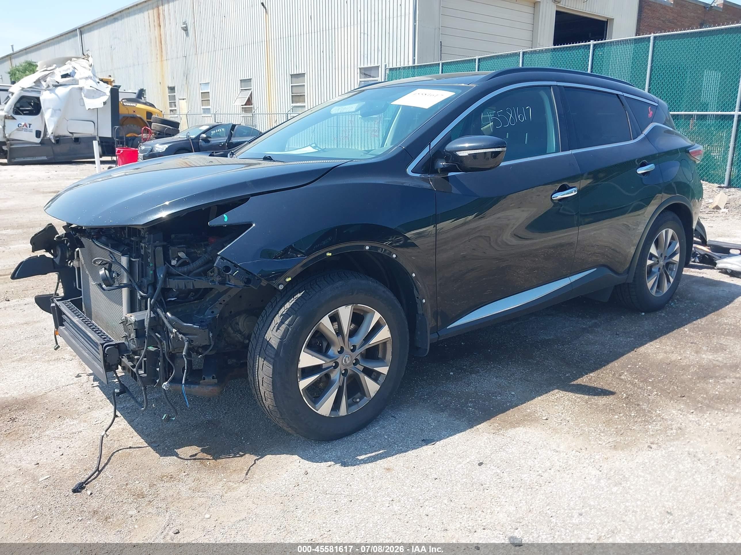 2015 Nissan Murano Sv Black vin: 5N1AZ2MH9FN234960