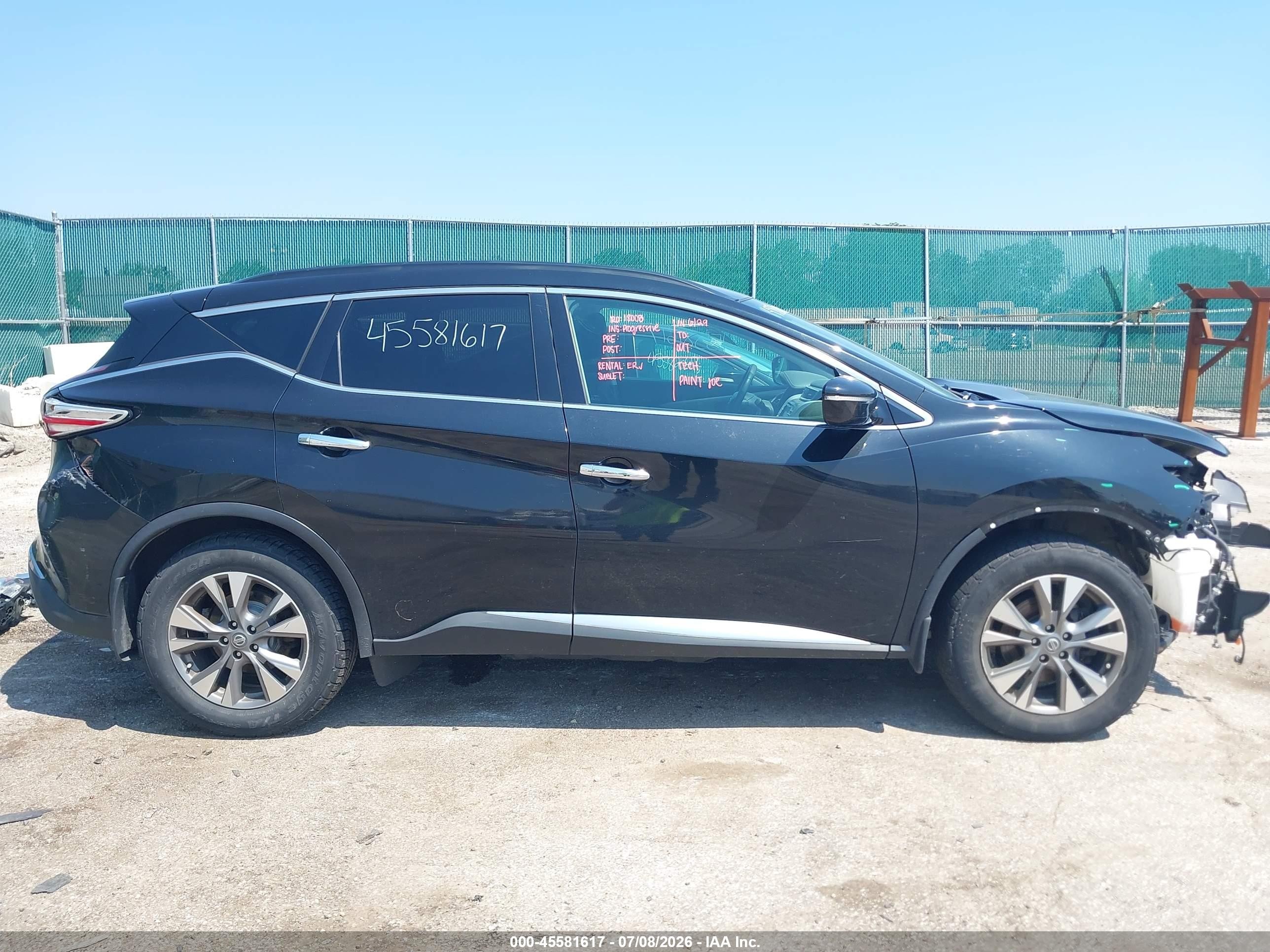 2015 Nissan Murano Sv Black vin: 5N1AZ2MH9FN234960