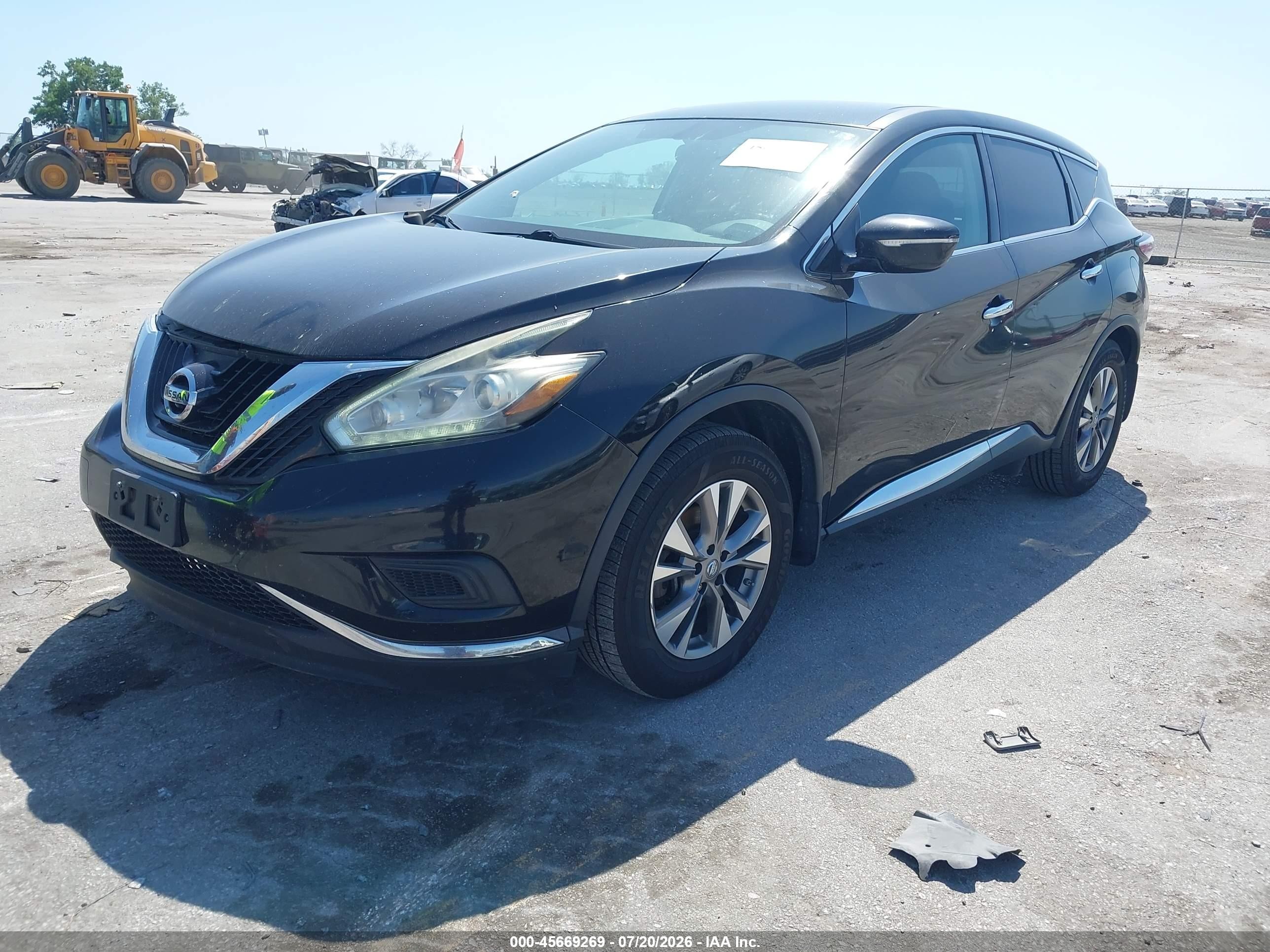 2015 Nissan Murano S Black vin: 5N1AZ2MH9FN235137