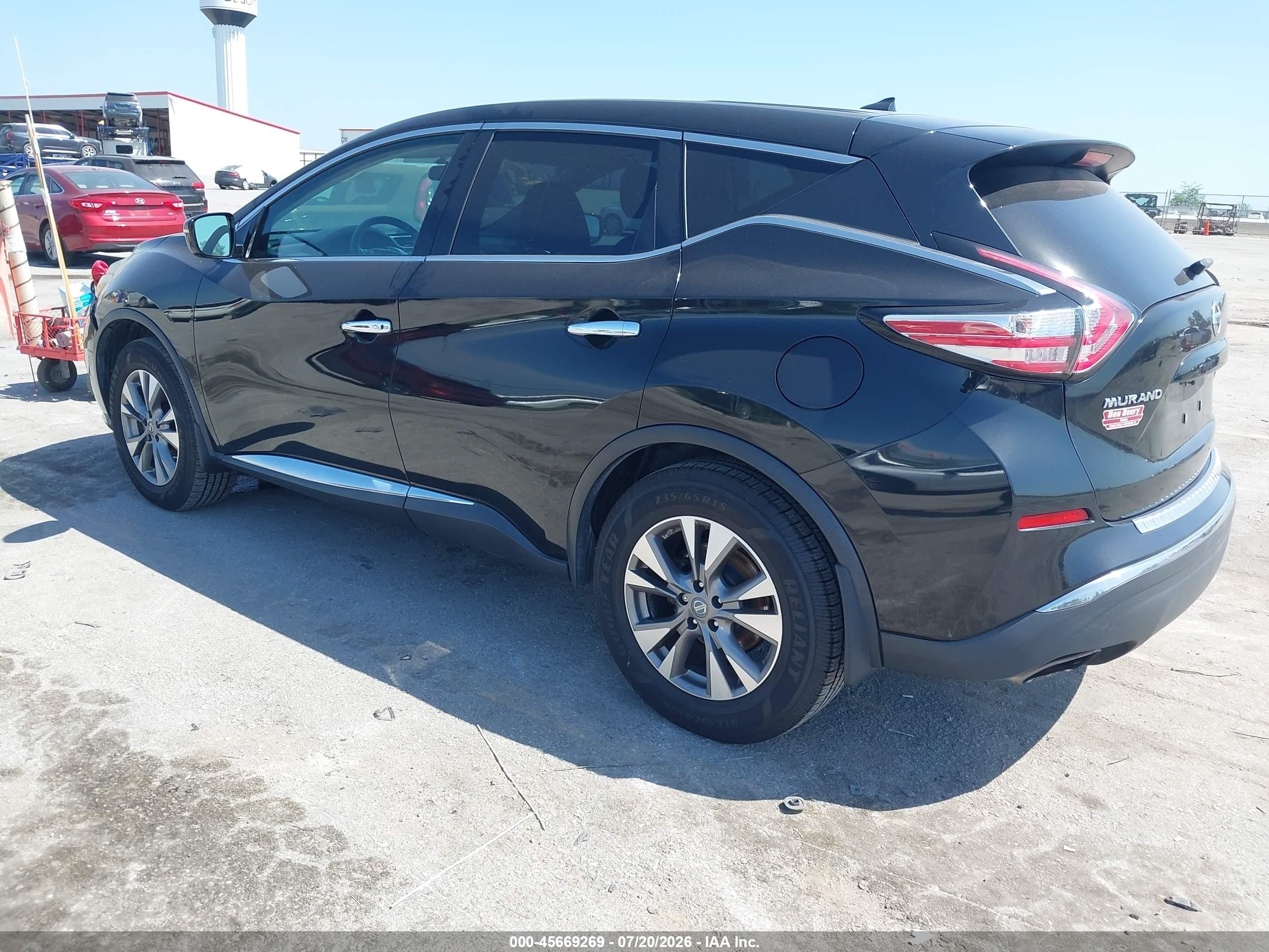 2015 Nissan Murano S Black vin: 5N1AZ2MH9FN235137