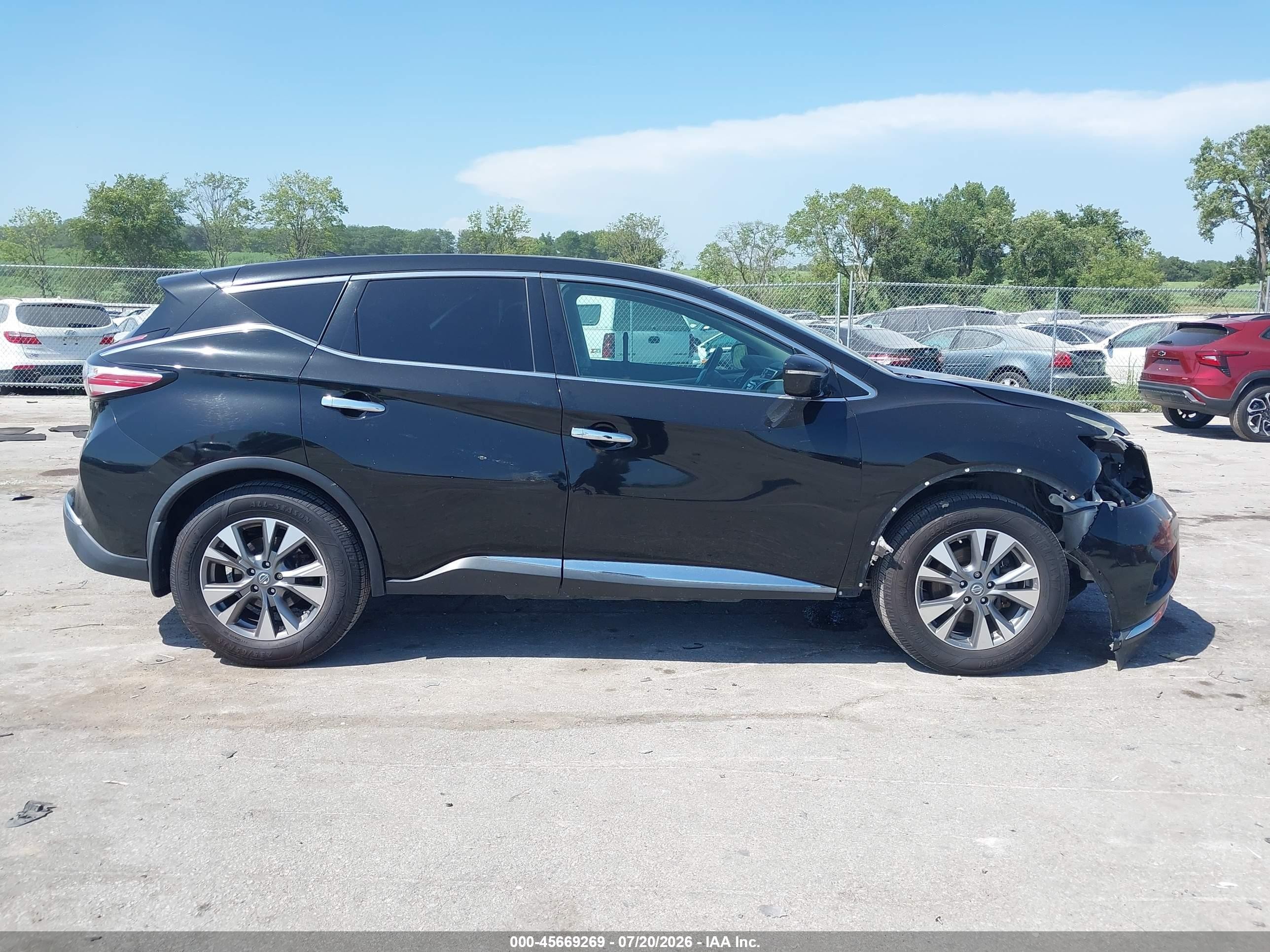 2015 Nissan Murano S Black vin: 5N1AZ2MH9FN235137