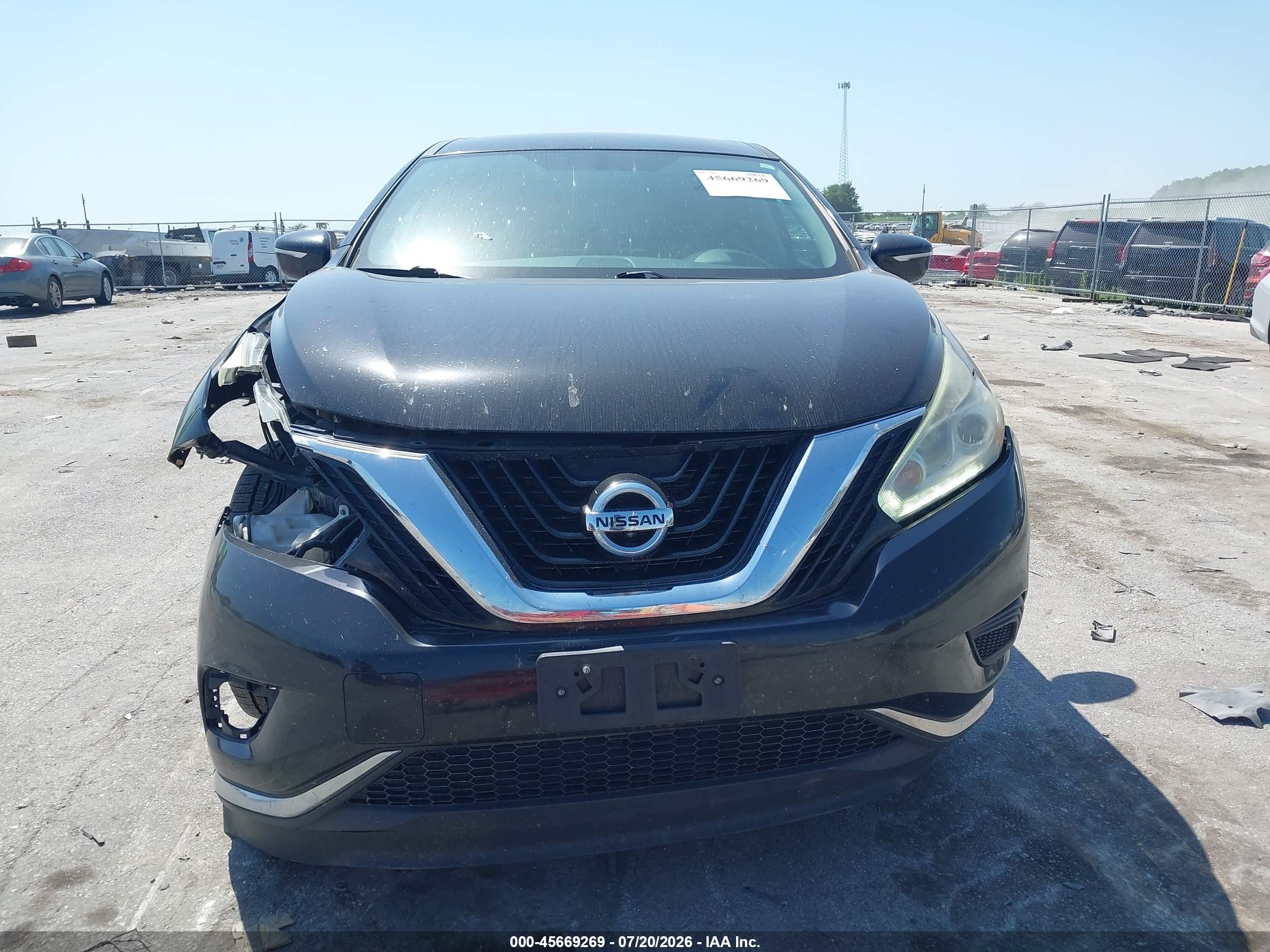 2015 Nissan Murano S Black vin: 5N1AZ2MH9FN235137
