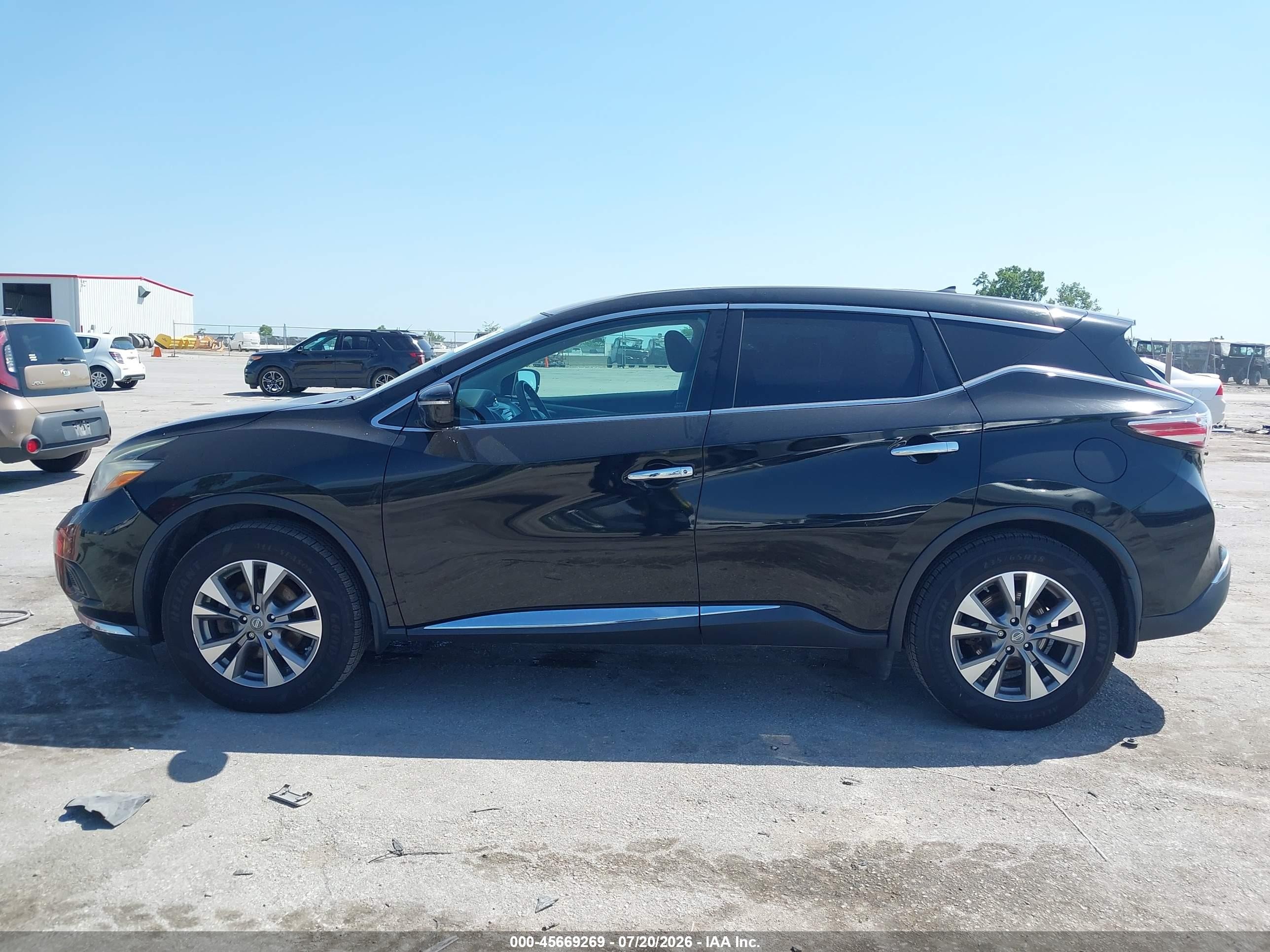 2015 Nissan Murano S Black vin: 5N1AZ2MH9FN235137