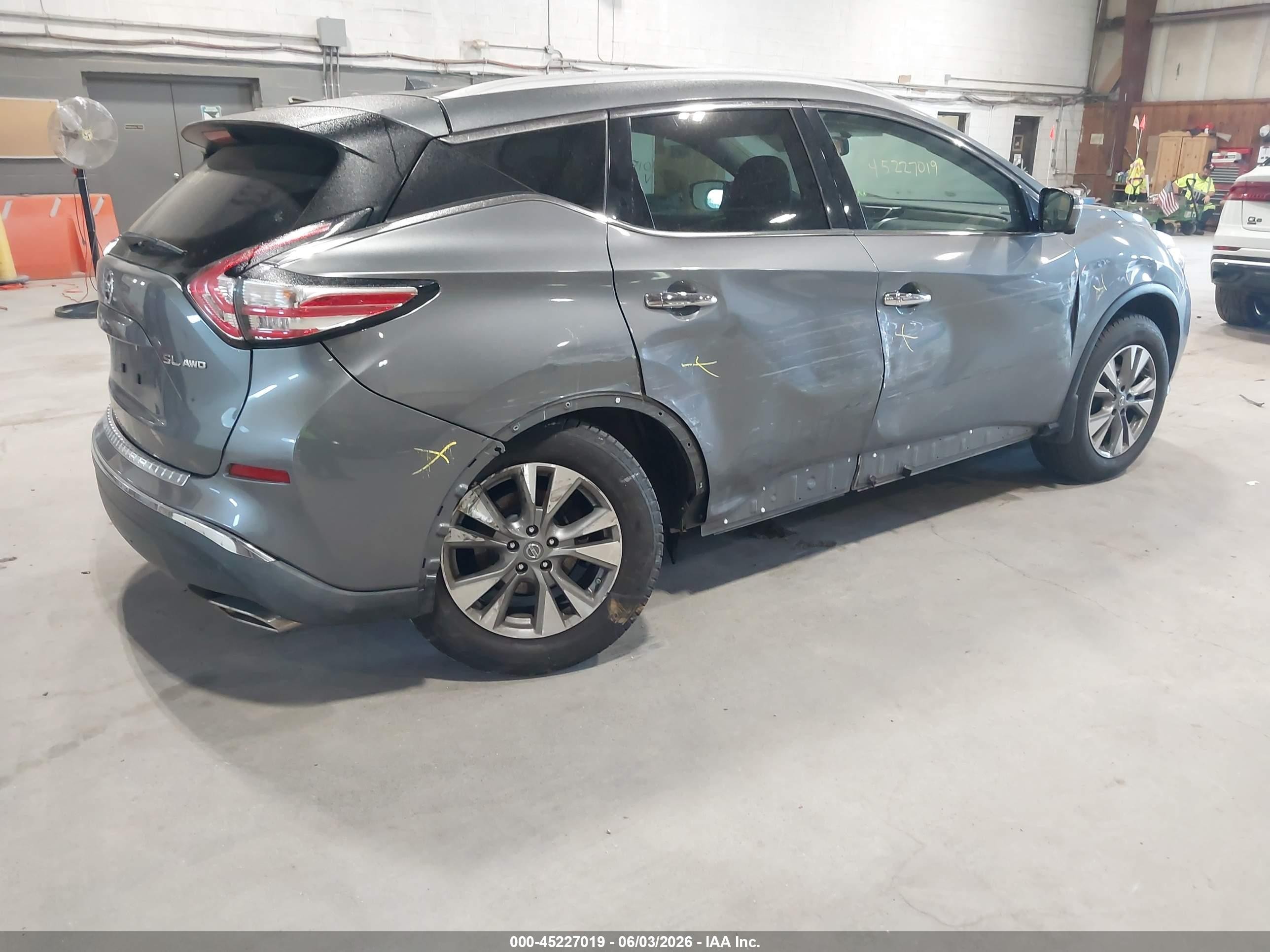 2015 Nissan Murano Sl Gray vin: 5N1AZ2MH9FN235655