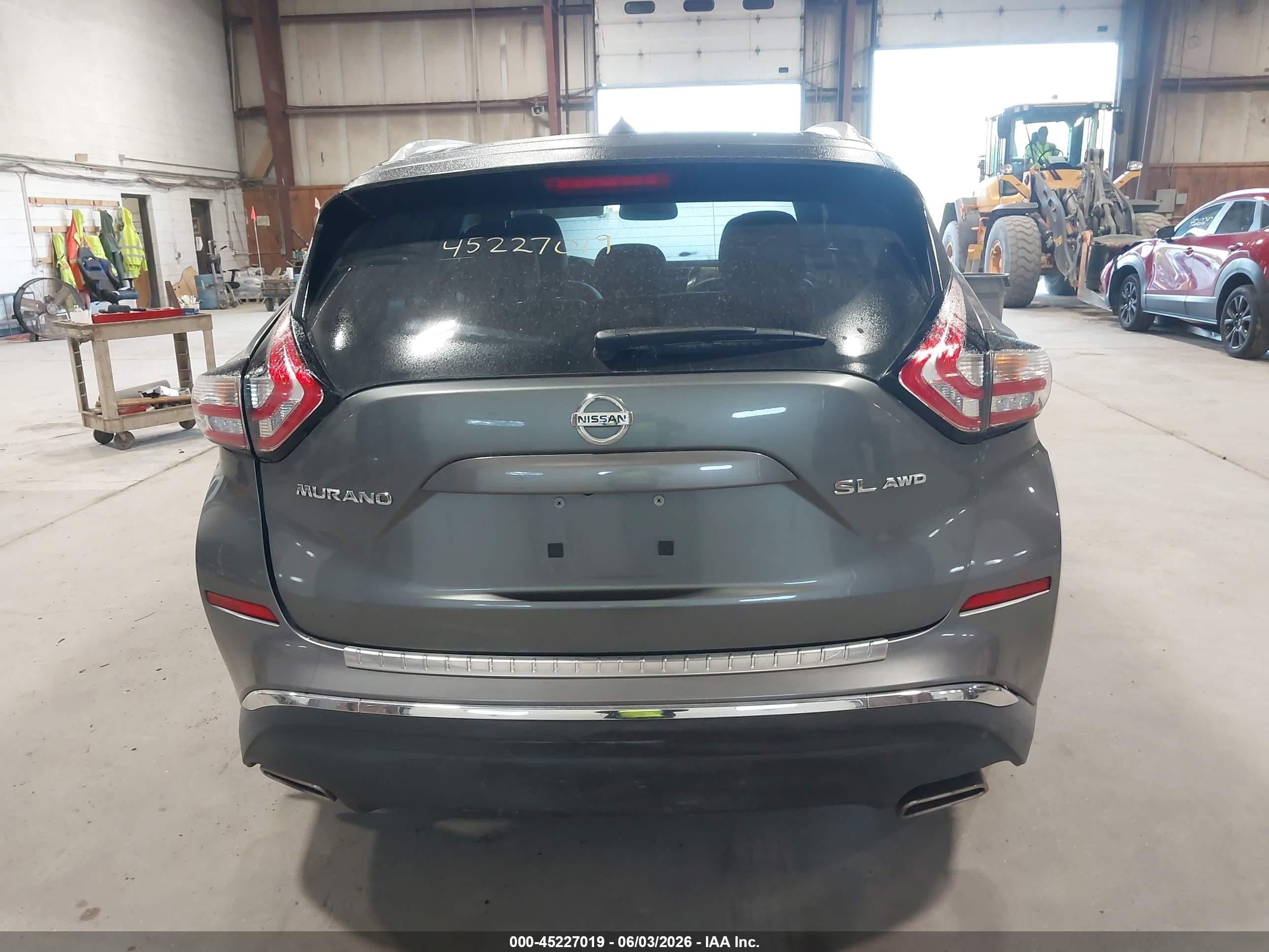 2015 Nissan Murano Sl Gray vin: 5N1AZ2MH9FN235655