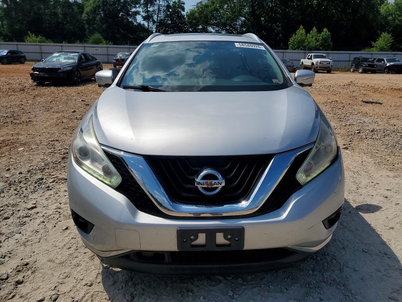 2015 Nissan Murano Sl Silver vin: 5N1AZ2MH9FN243934