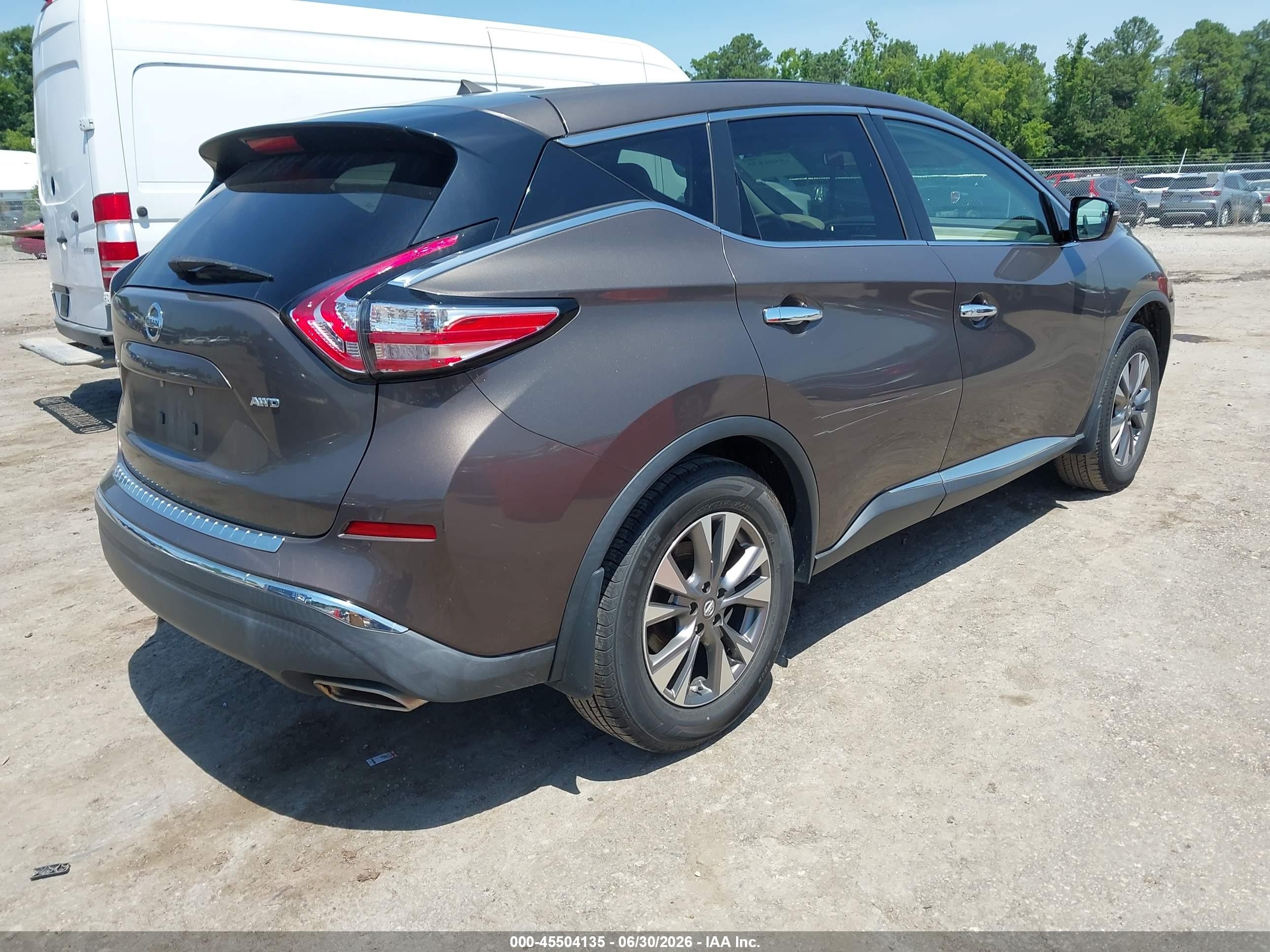 2015 Nissan Murano S Коричневый vin: 5N1AZ2MH9FN250656