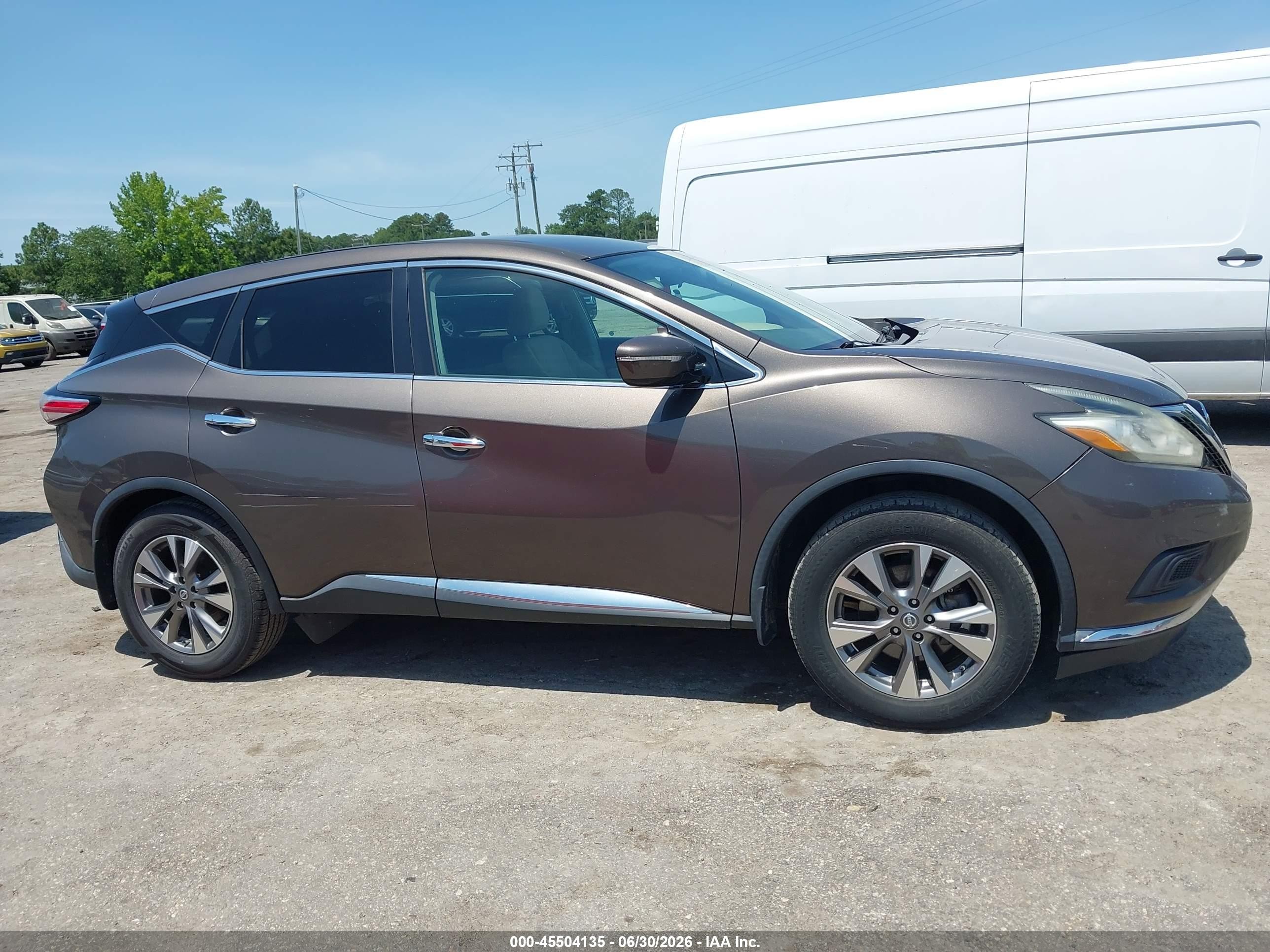 2015 Nissan Murano S Коричневый vin: 5N1AZ2MH9FN250656