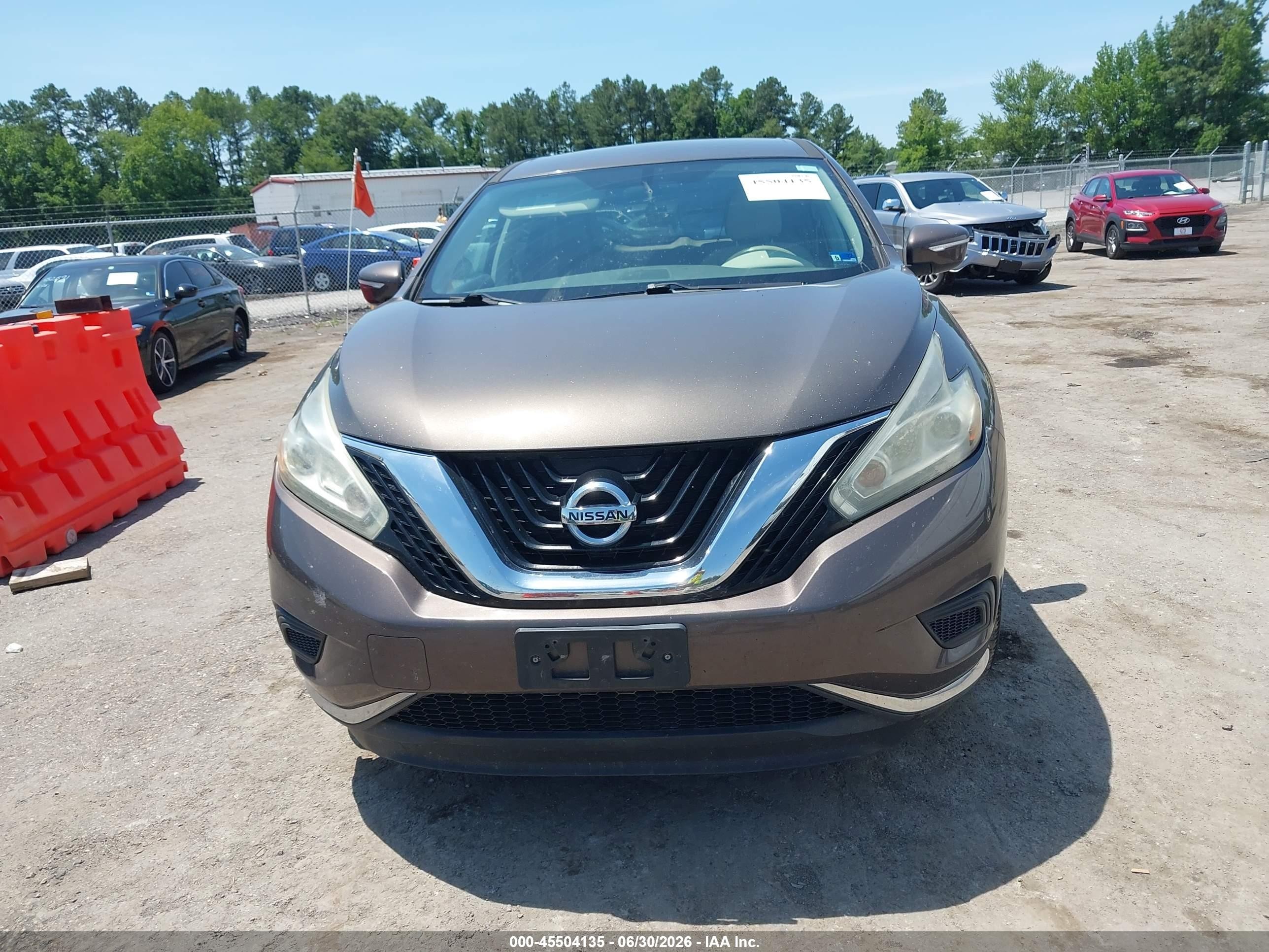 2015 Nissan Murano S Коричневый vin: 5N1AZ2MH9FN250656