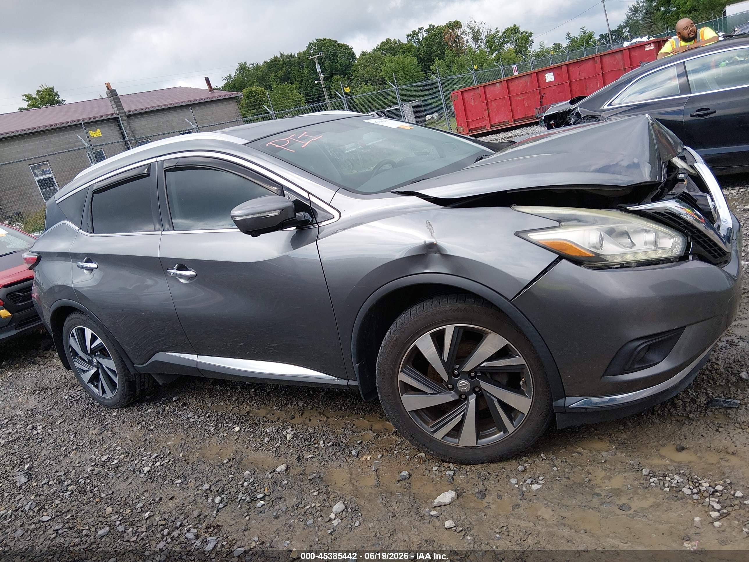 2015 Nissan Murano Platinum Gray vin: 5N1AZ2MH9FN252990