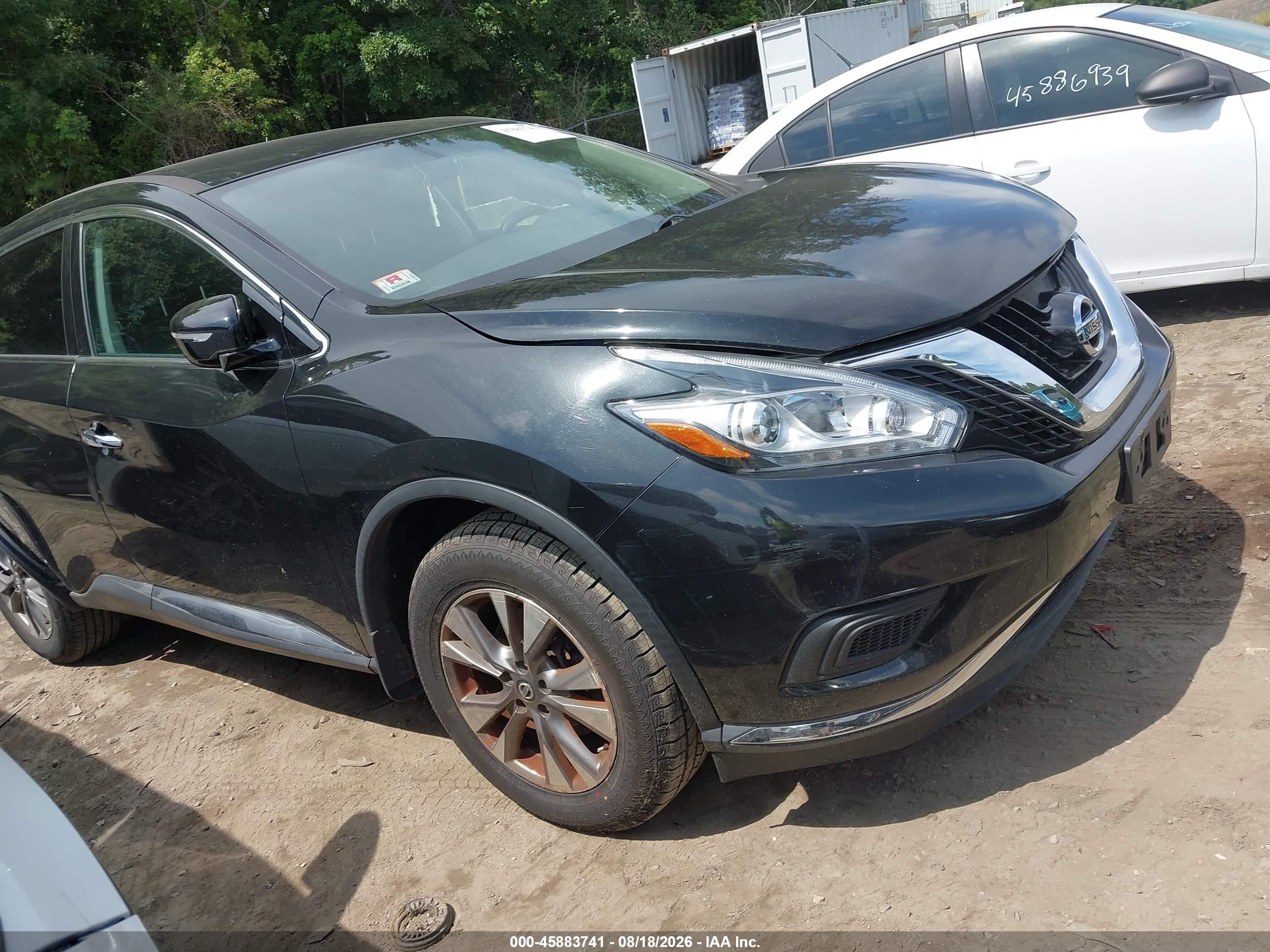 2015 Nissan Murano S Black vin: 5N1AZ2MH9FN261091