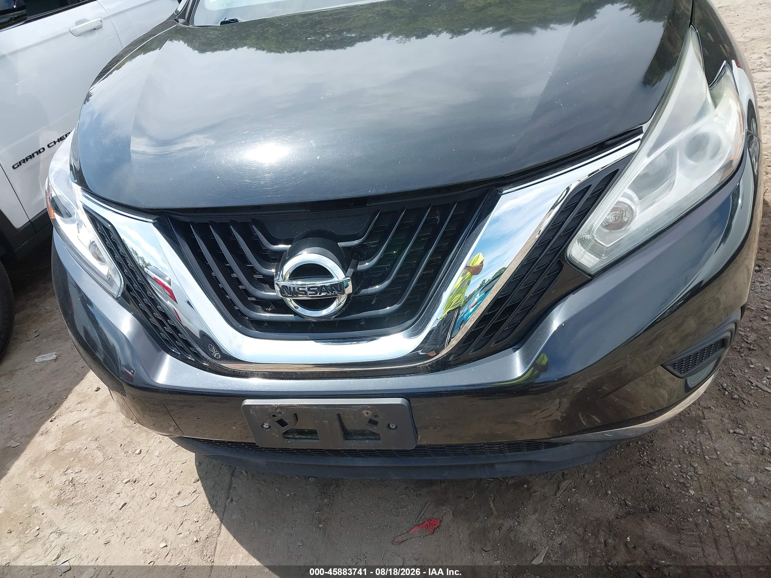 2015 Nissan Murano S Black vin: 5N1AZ2MH9FN261091