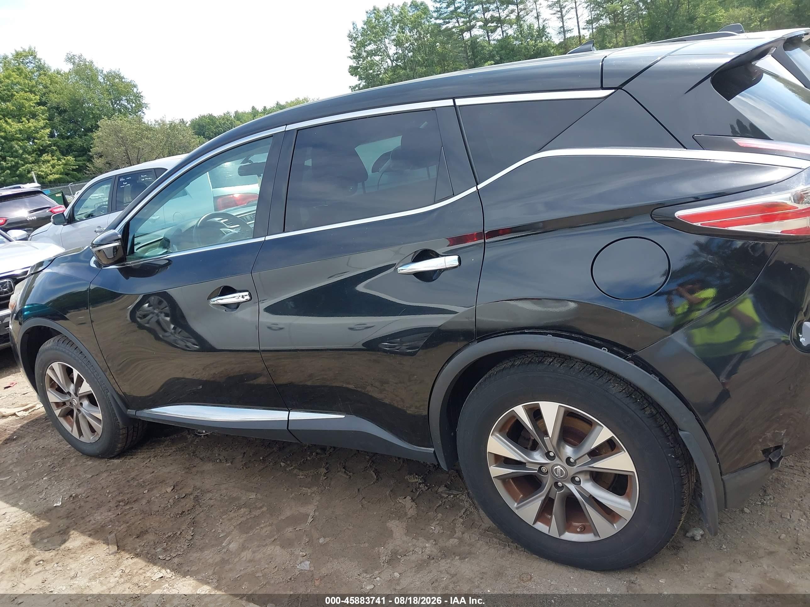 2015 Nissan Murano S Black vin: 5N1AZ2MH9FN261091