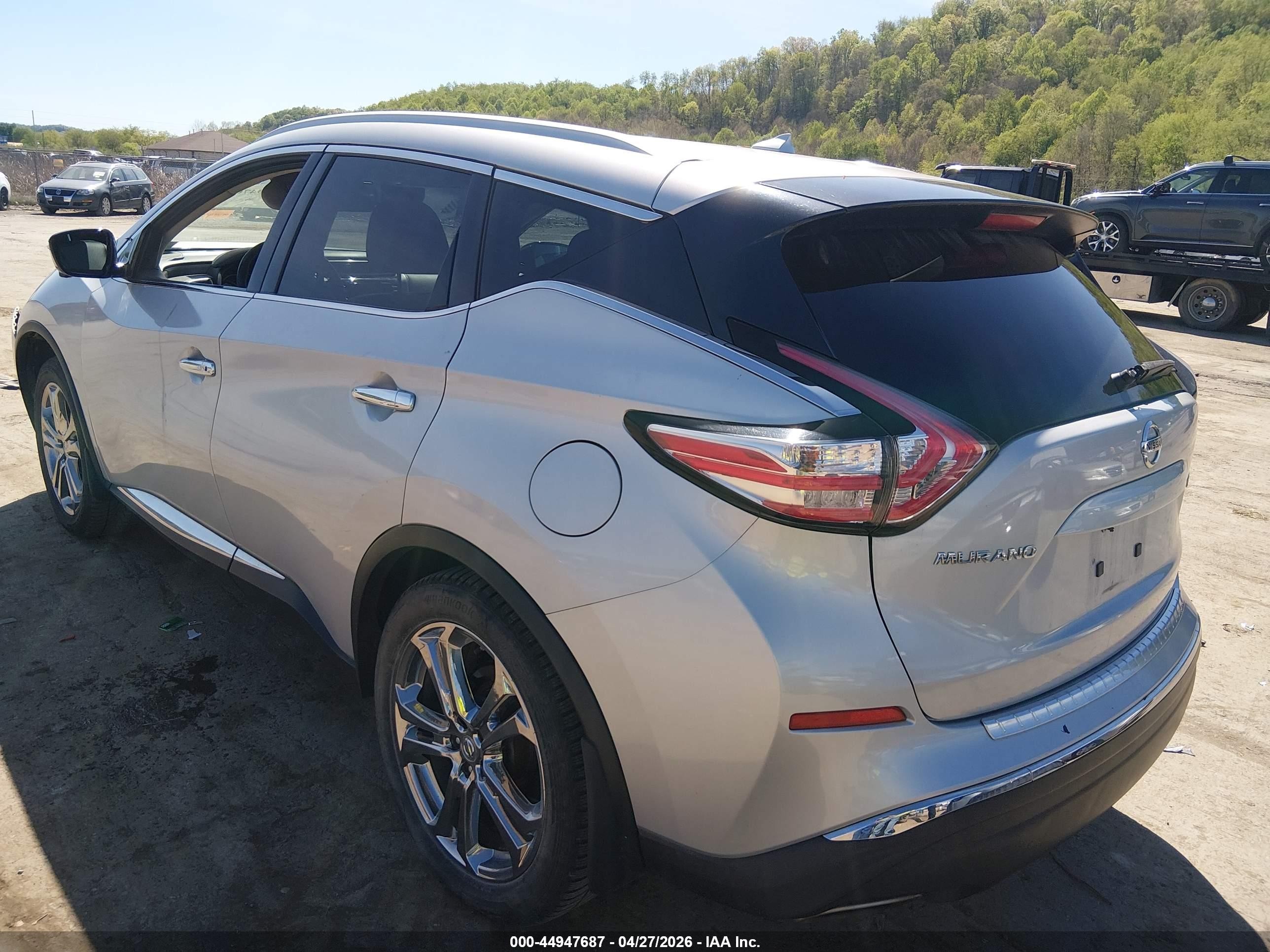 2015 Nissan Murano Platinum Silver vin: 5N1AZ2MH9FN276125