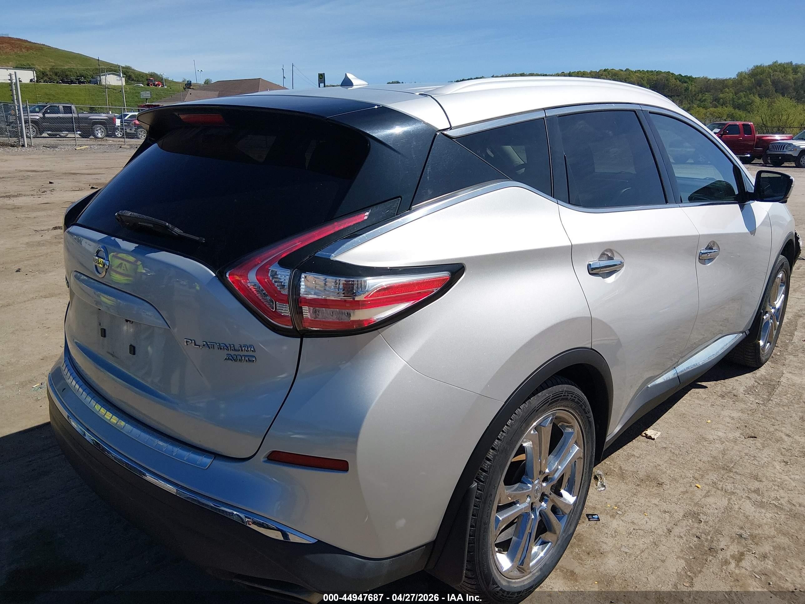 2015 Nissan Murano Platinum Silver vin: 5N1AZ2MH9FN276125