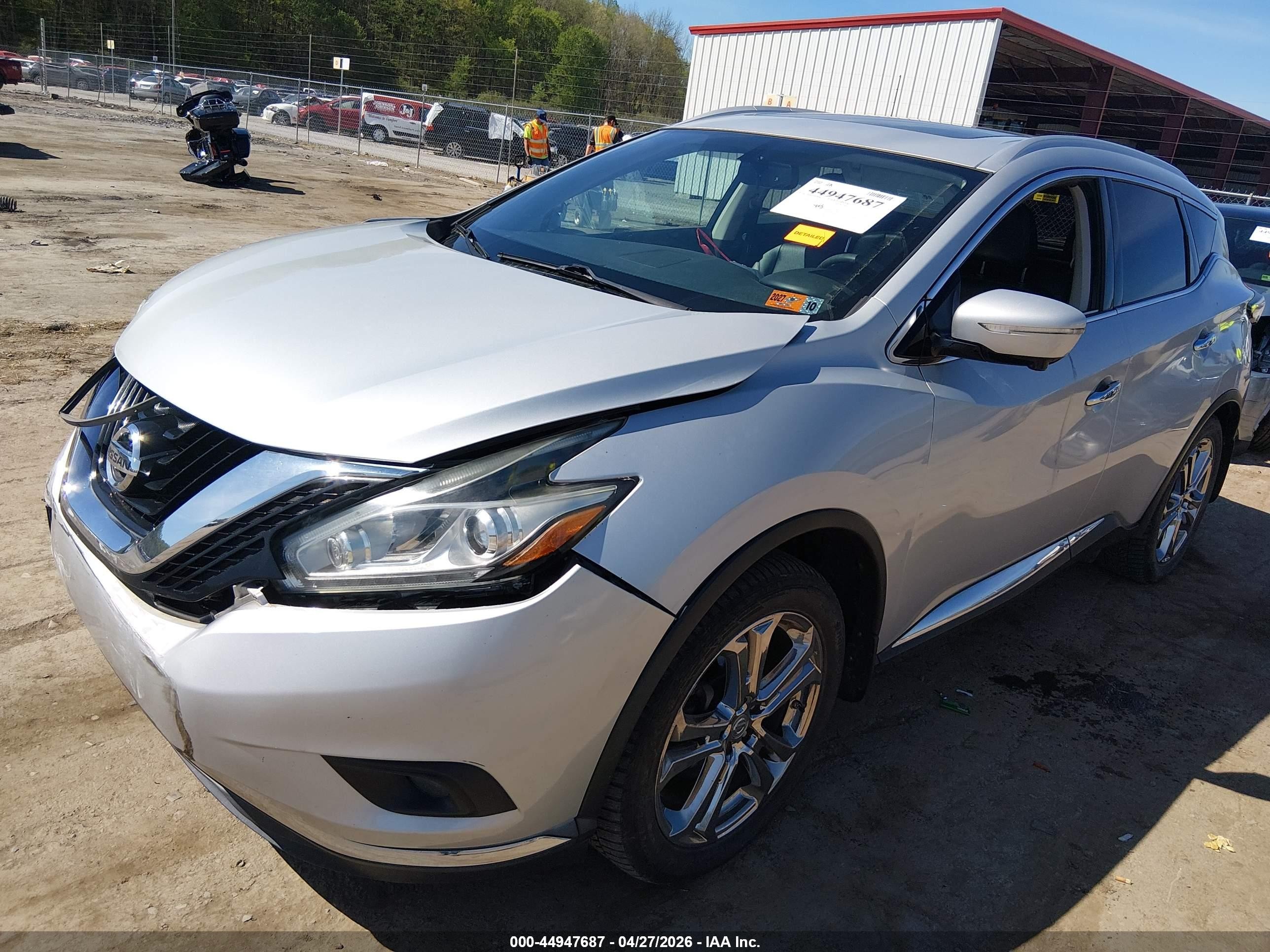 2015 Nissan Murano Platinum Silver vin: 5N1AZ2MH9FN276125
