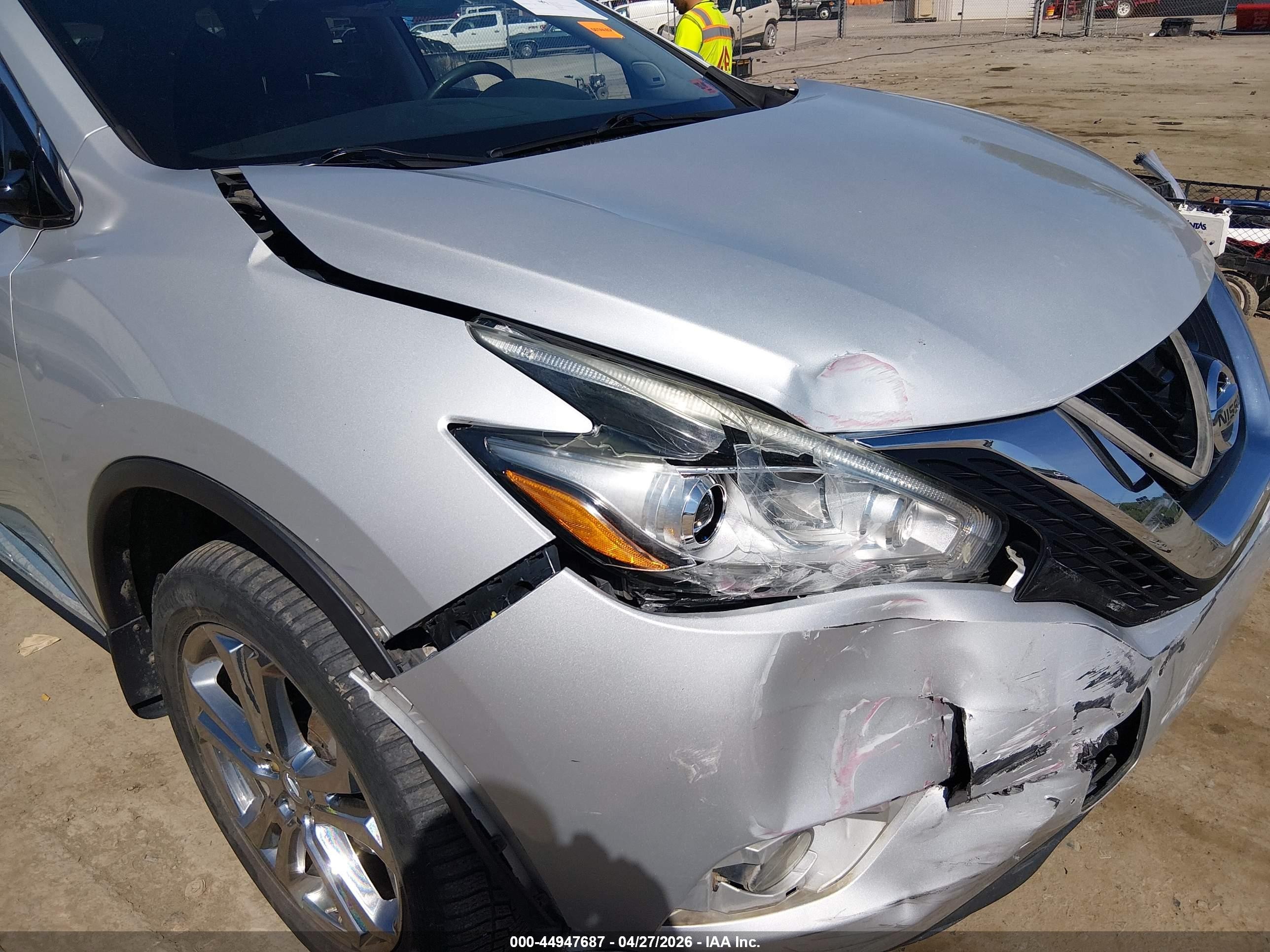 2015 Nissan Murano Platinum Silver vin: 5N1AZ2MH9FN276125