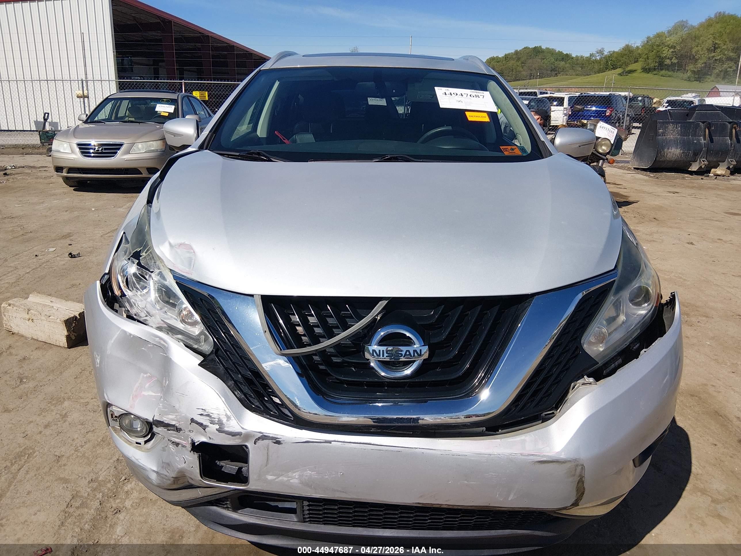 2015 Nissan Murano Platinum Silver vin: 5N1AZ2MH9FN276125