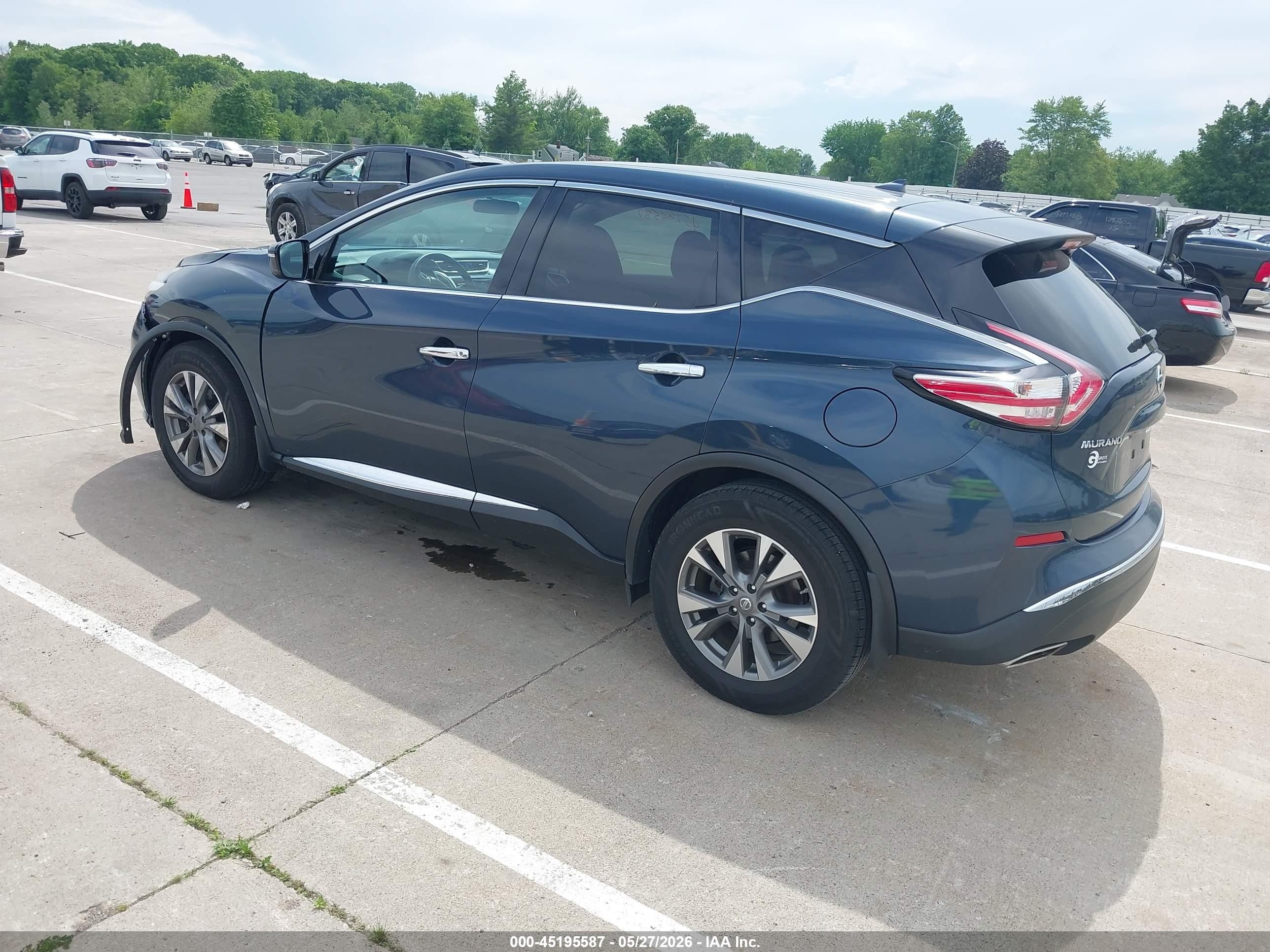 2015 Nissan Murano S Blue vin: 5N1AZ2MH9FN278666