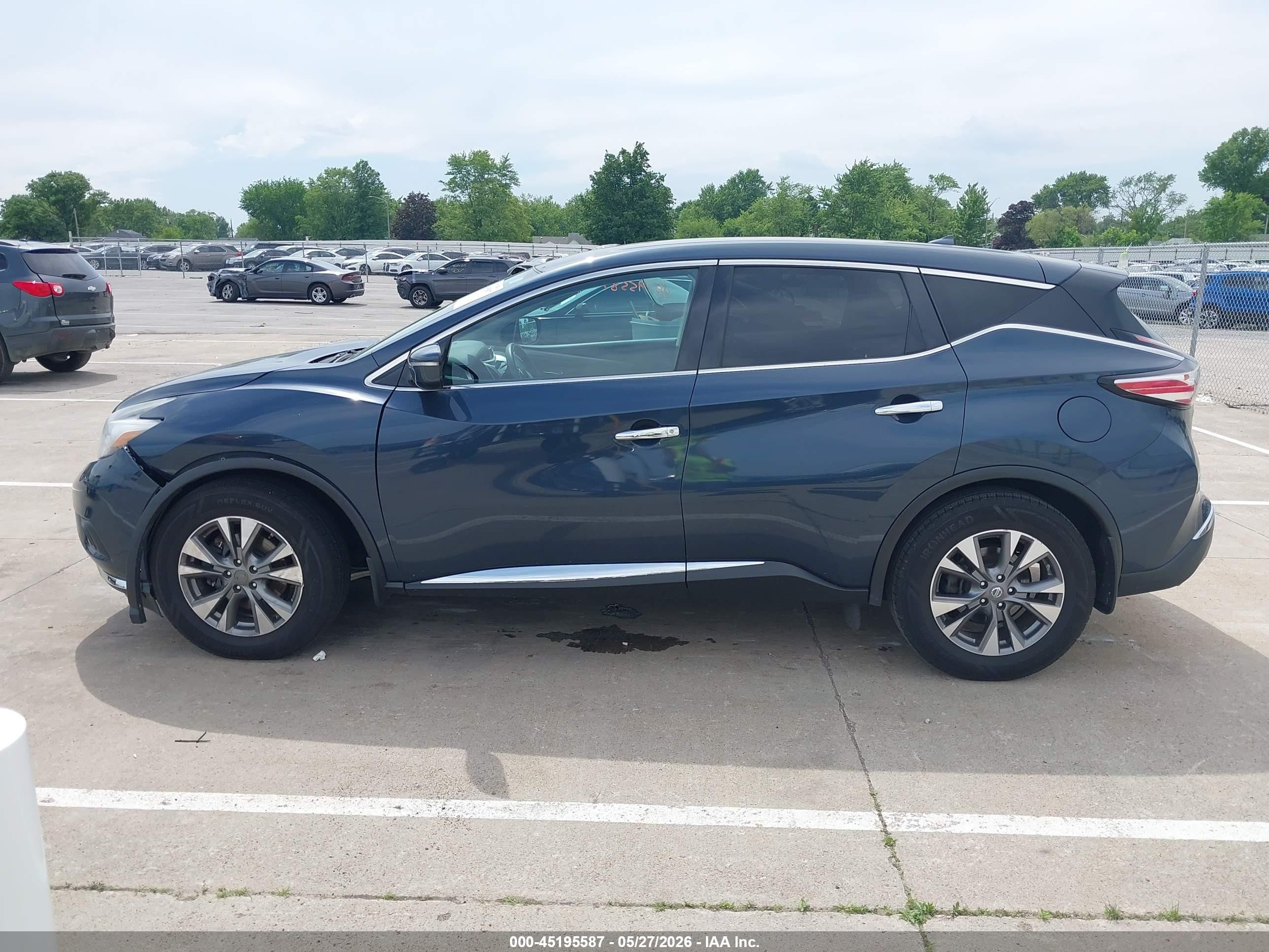 2015 Nissan Murano S Blue vin: 5N1AZ2MH9FN278666