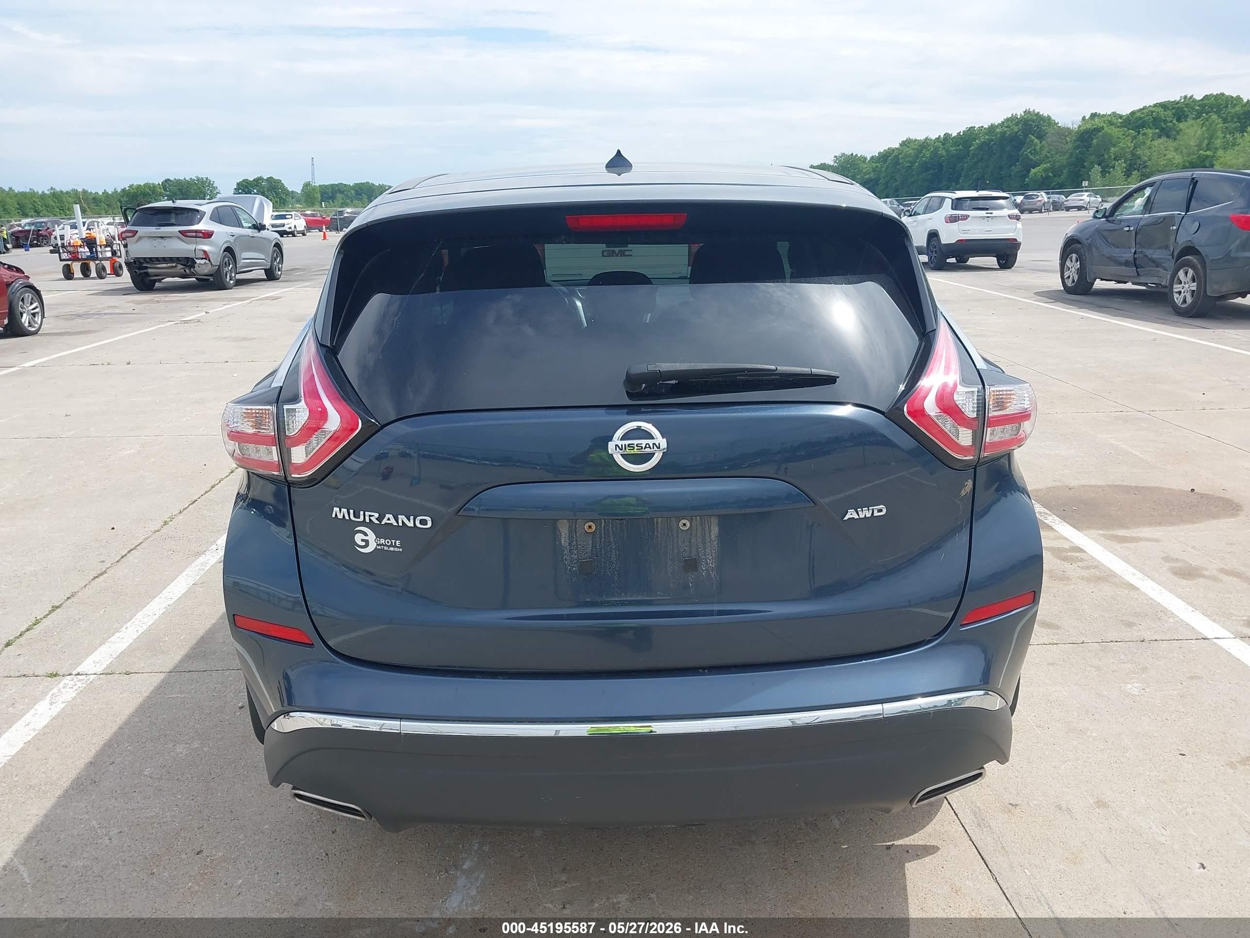 2015 Nissan Murano S Blue vin: 5N1AZ2MH9FN278666