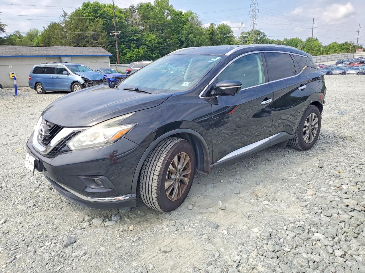 2015 Nissan Murano Sl Черный vin: 5N1AZ2MH9FN279557