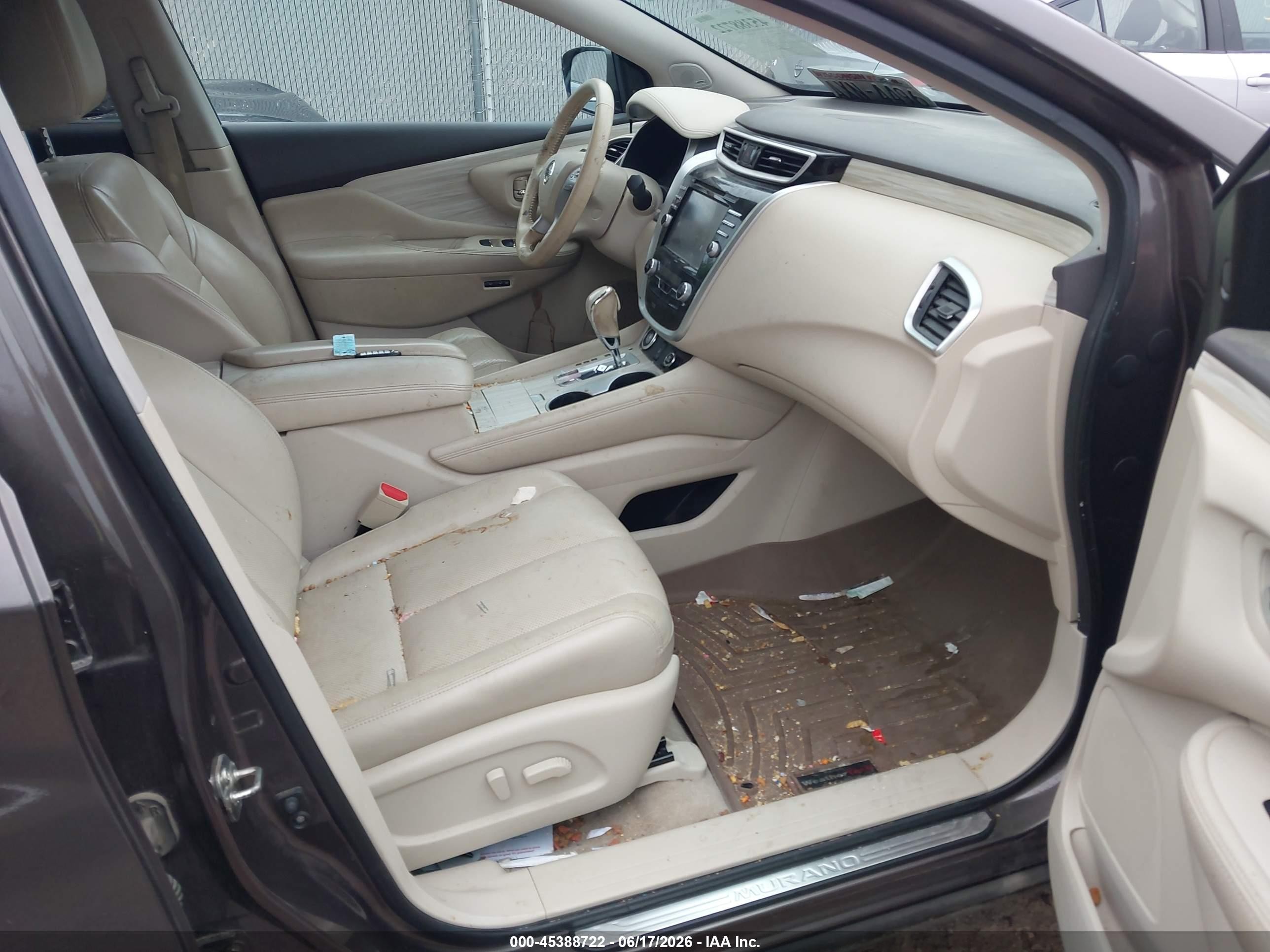 2015 Nissan Murano Platinum/s/sl/sv Brown vin: 5N1AZ2MH9FN281440