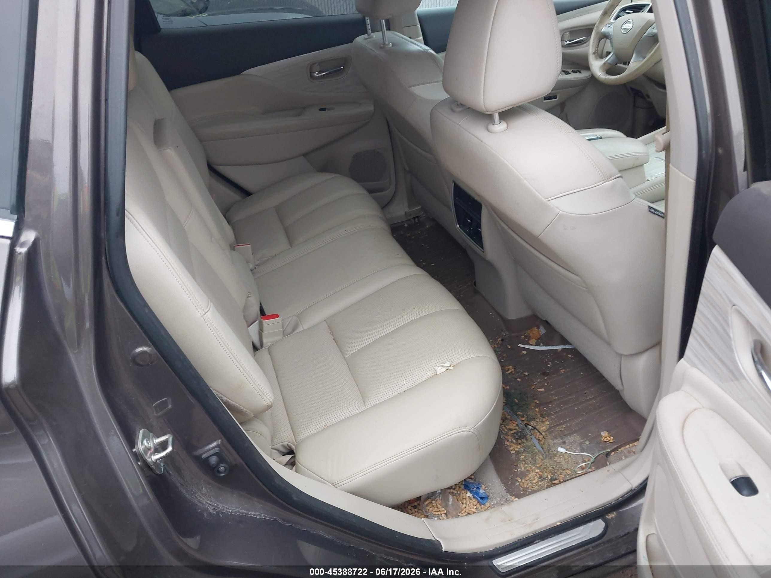 2015 Nissan Murano Platinum/s/sl/sv Brown vin: 5N1AZ2MH9FN281440