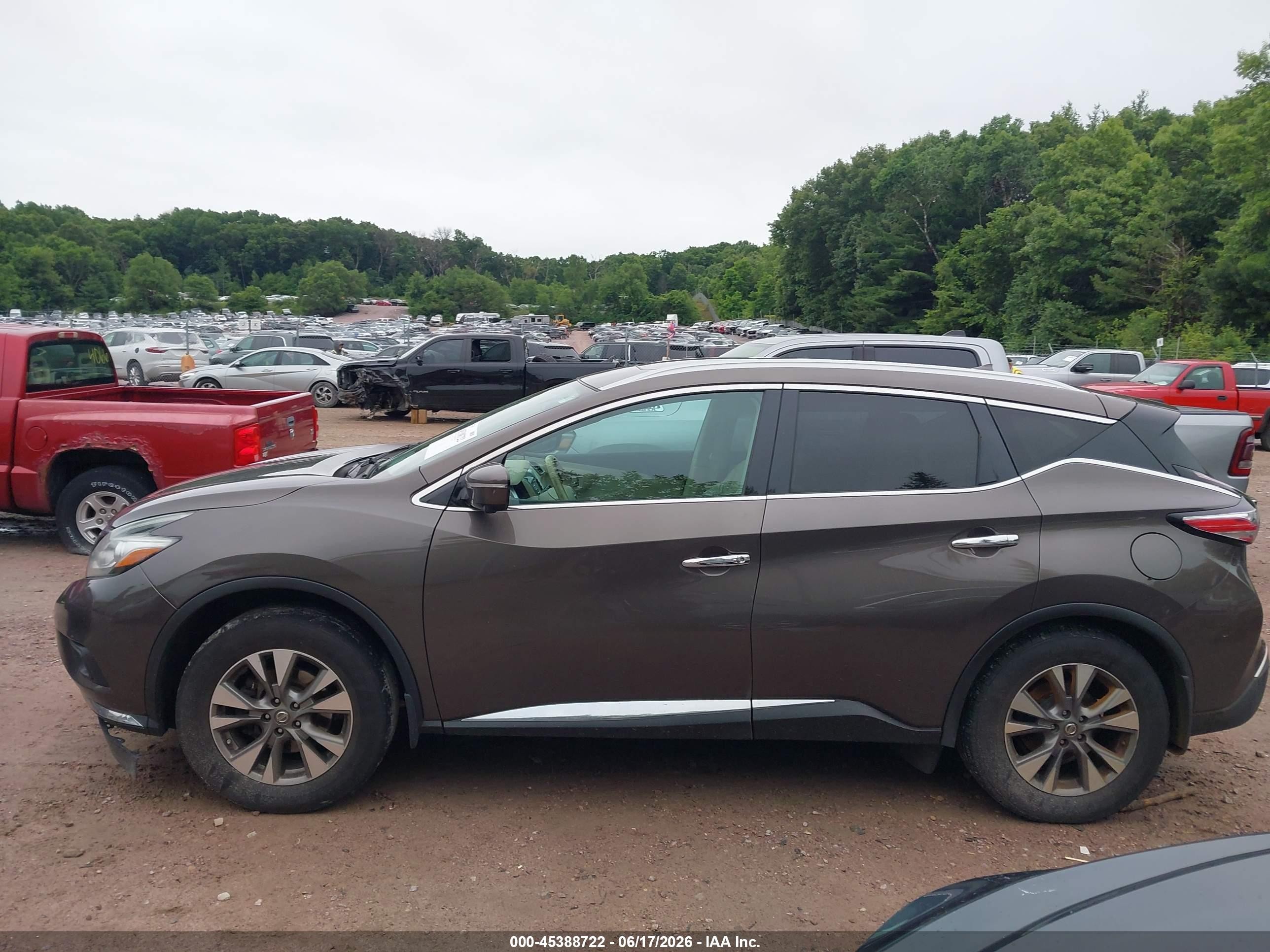 2015 Nissan Murano Platinum/s/sl/sv Brown vin: 5N1AZ2MH9FN281440