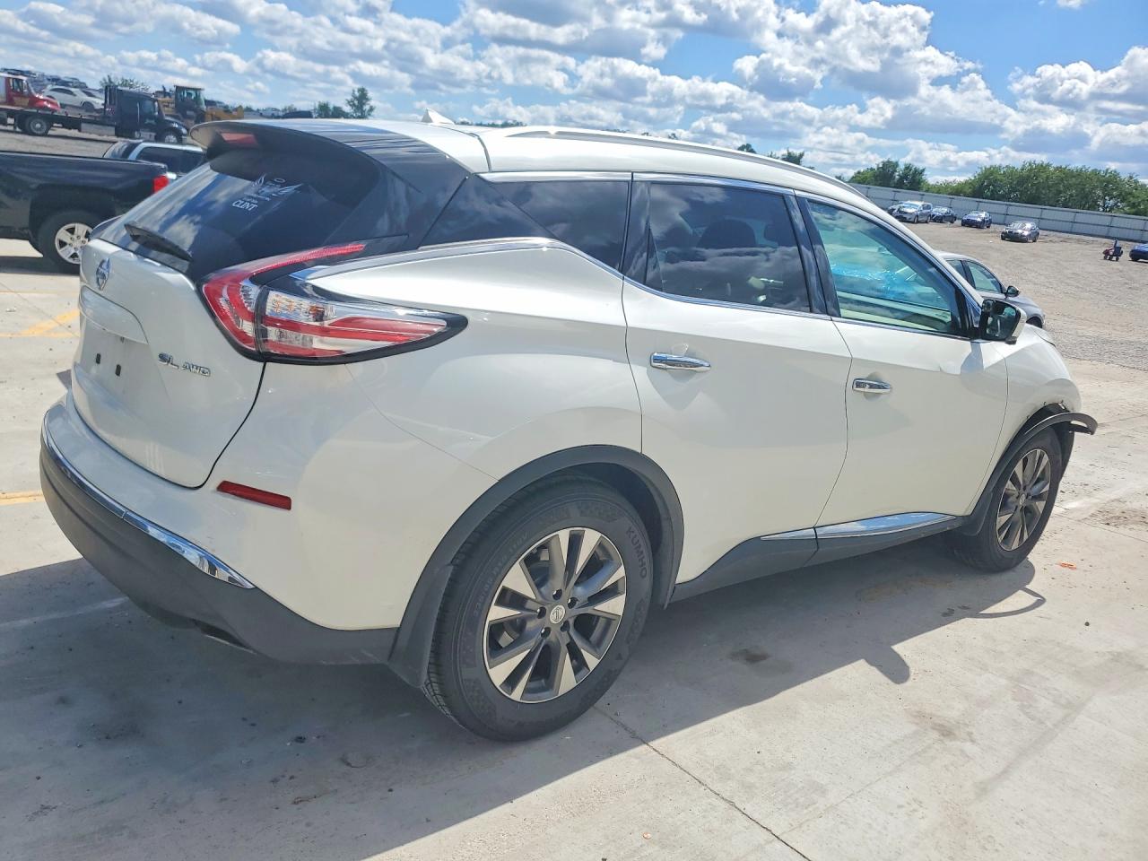 2015 Nissan Murano Sl Белый vin: 5N1AZ2MHXFN212725