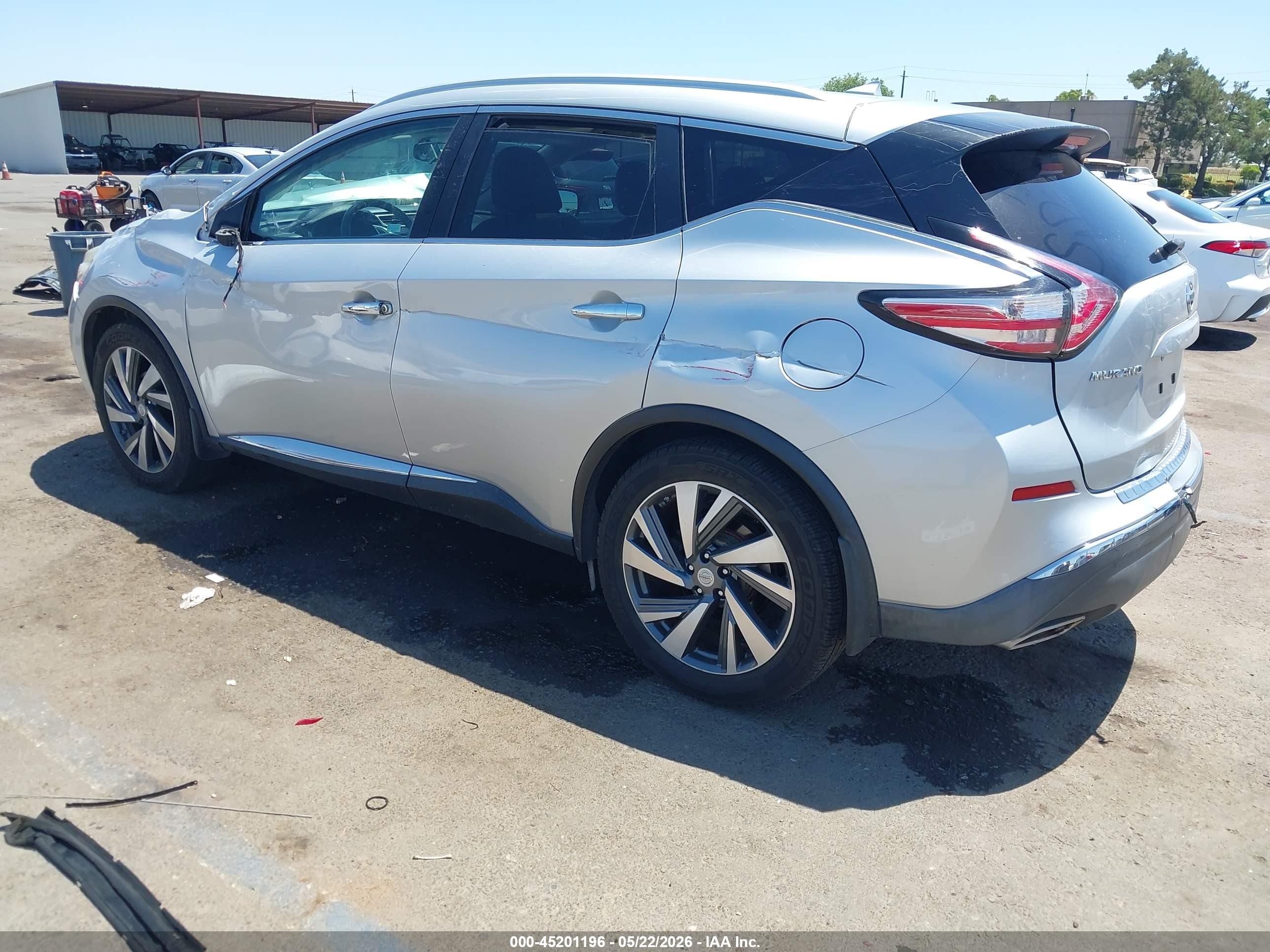 2015 Nissan Murano Platinum Silver vin: 5N1AZ2MHXFN214197