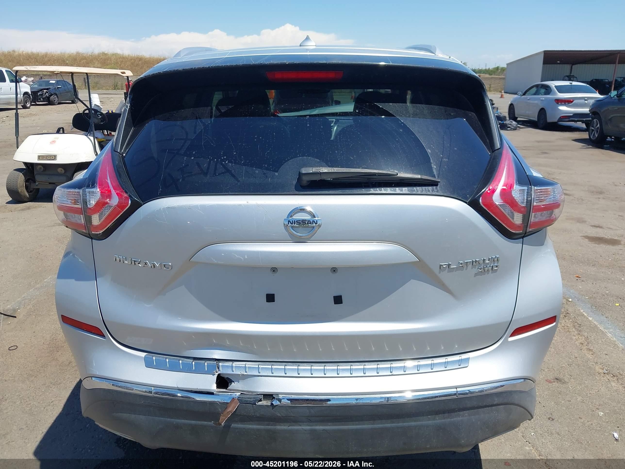 2015 Nissan Murano Platinum Silver vin: 5N1AZ2MHXFN214197