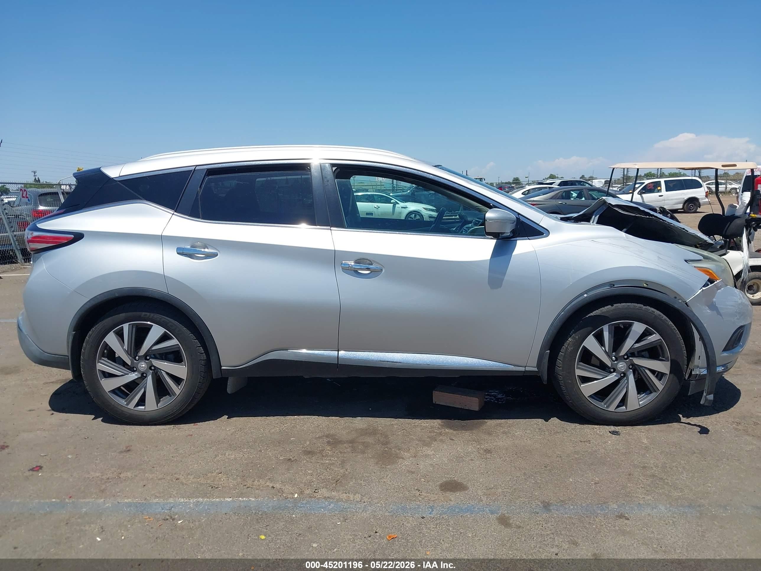 2015 Nissan Murano Platinum Silver vin: 5N1AZ2MHXFN214197