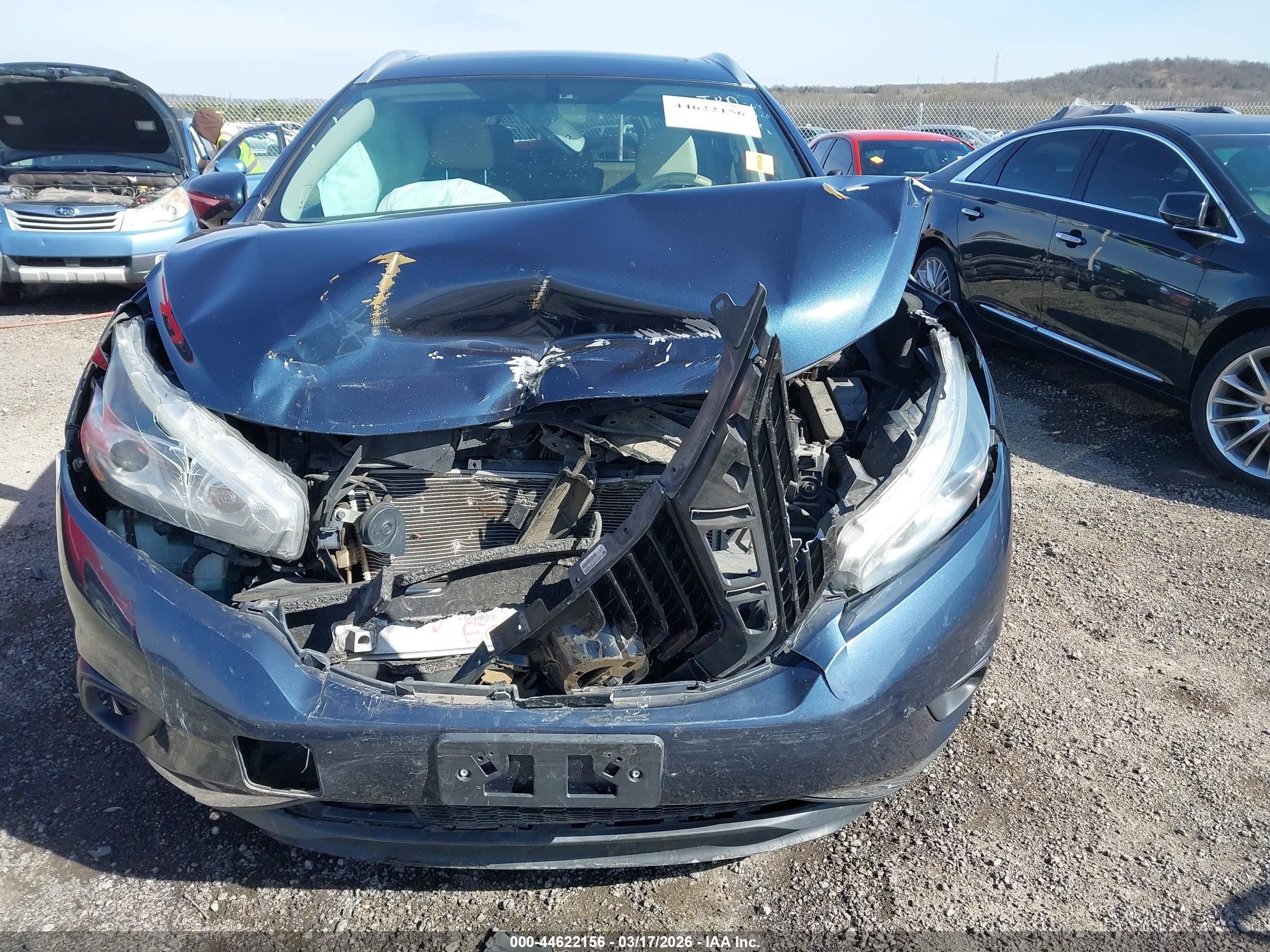 2015 Nissan Murano Sl Blue vin: 5N1AZ2MHXFN215768