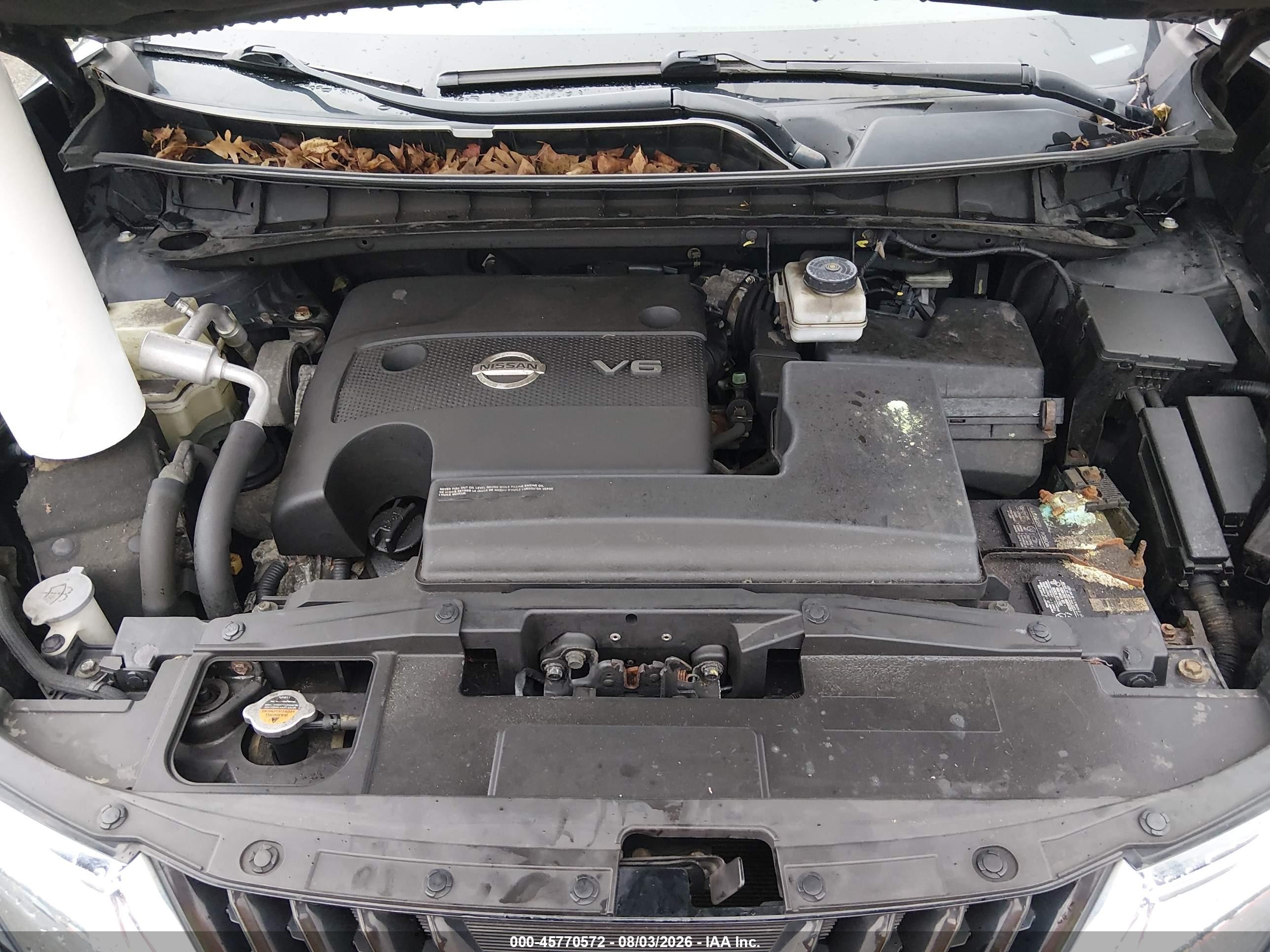 2015 Nissan Murano Sl Black vin: 5N1AZ2MHXFN218623