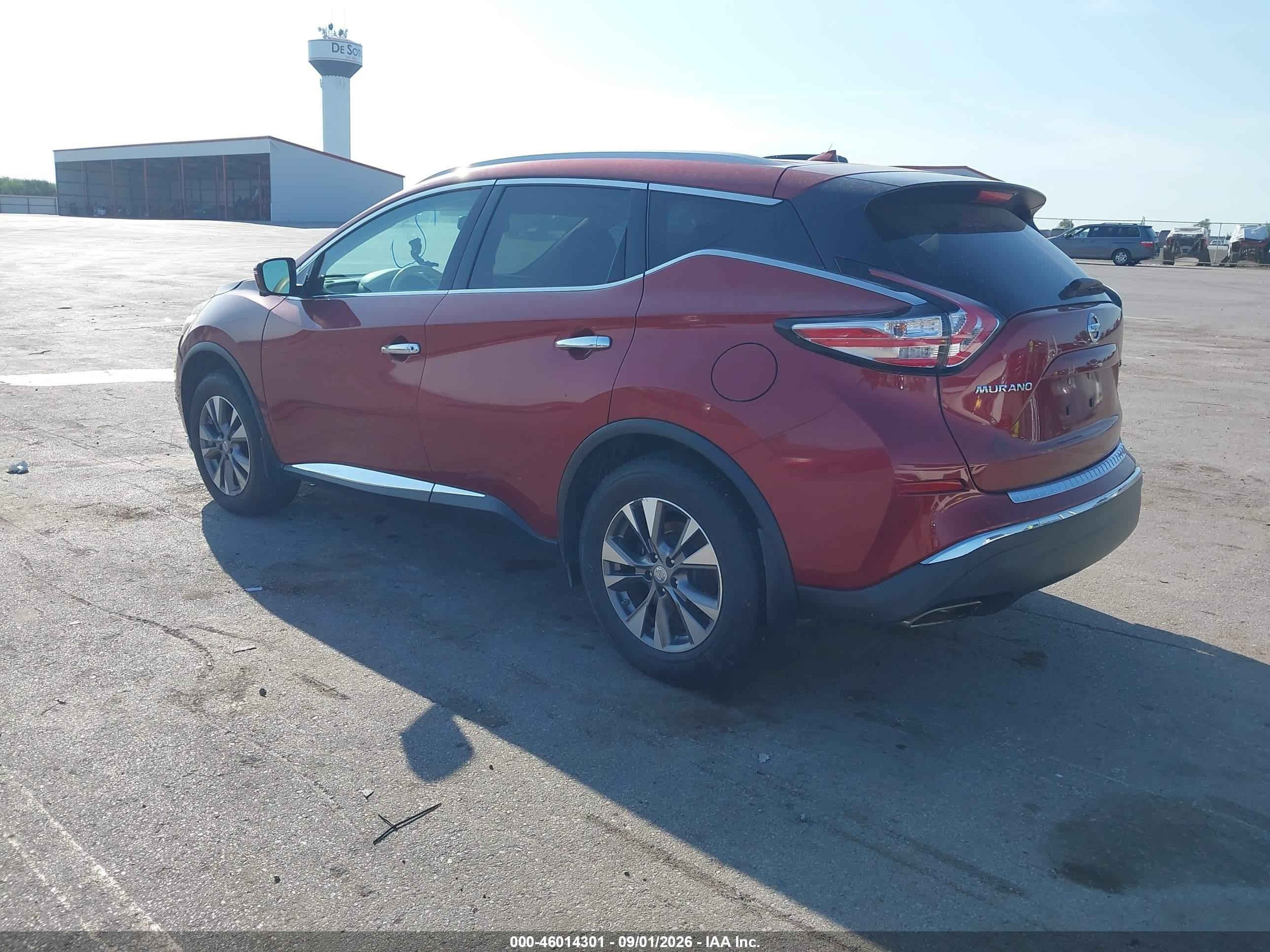 2015 Nissan Murano Sl Red vin: 5N1AZ2MHXFN220386