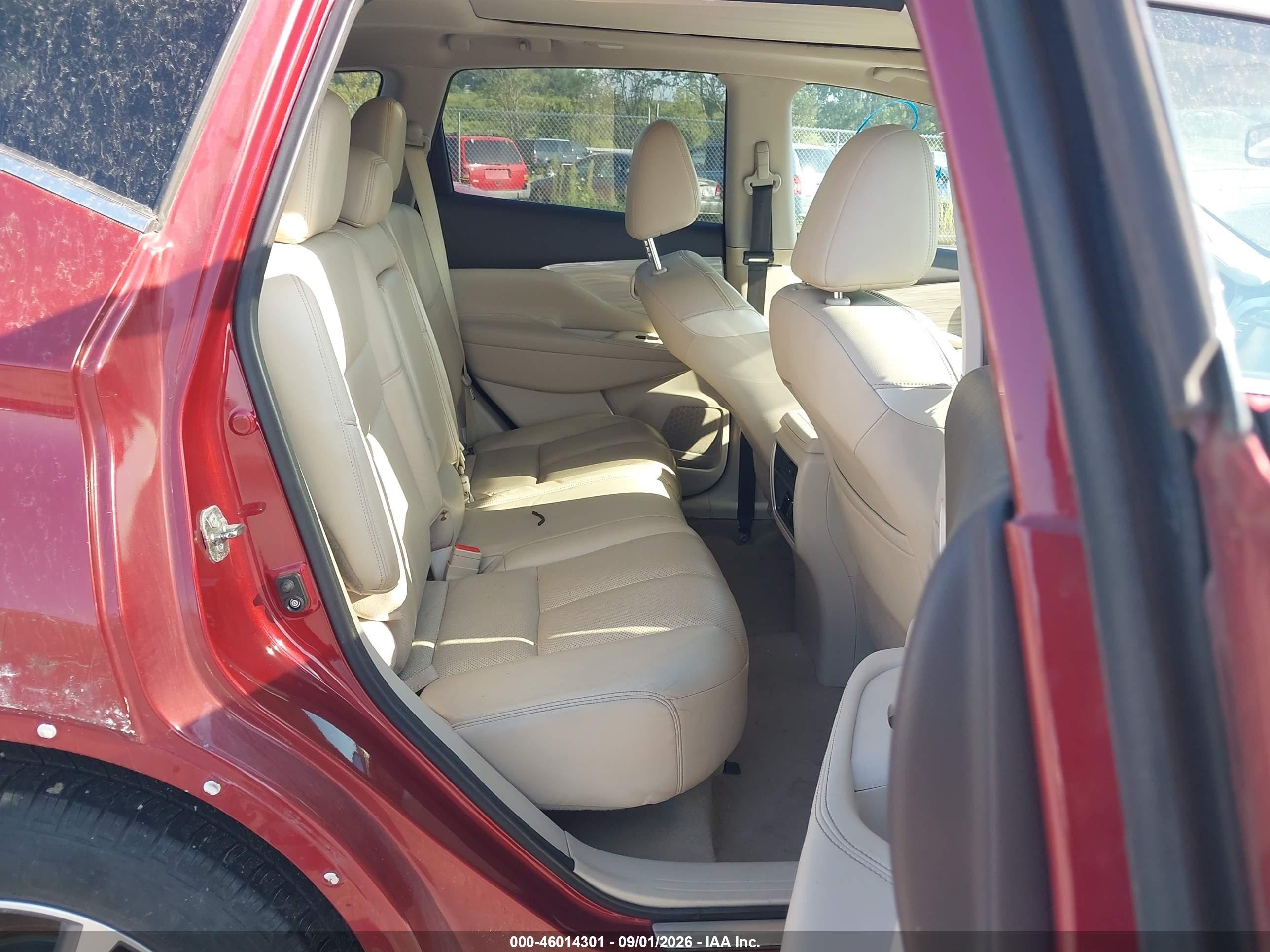 2015 Nissan Murano Sl Red vin: 5N1AZ2MHXFN220386