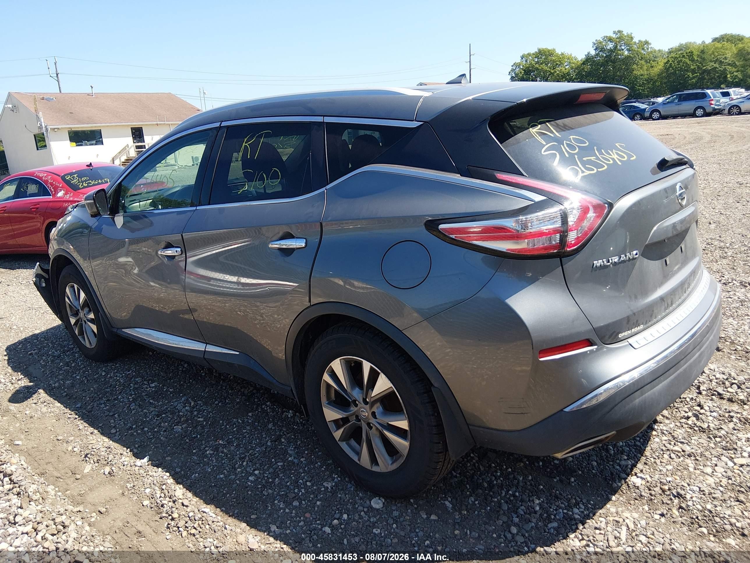 2015 Nissan Murano Sl Gray vin: 5N1AZ2MHXFN224969