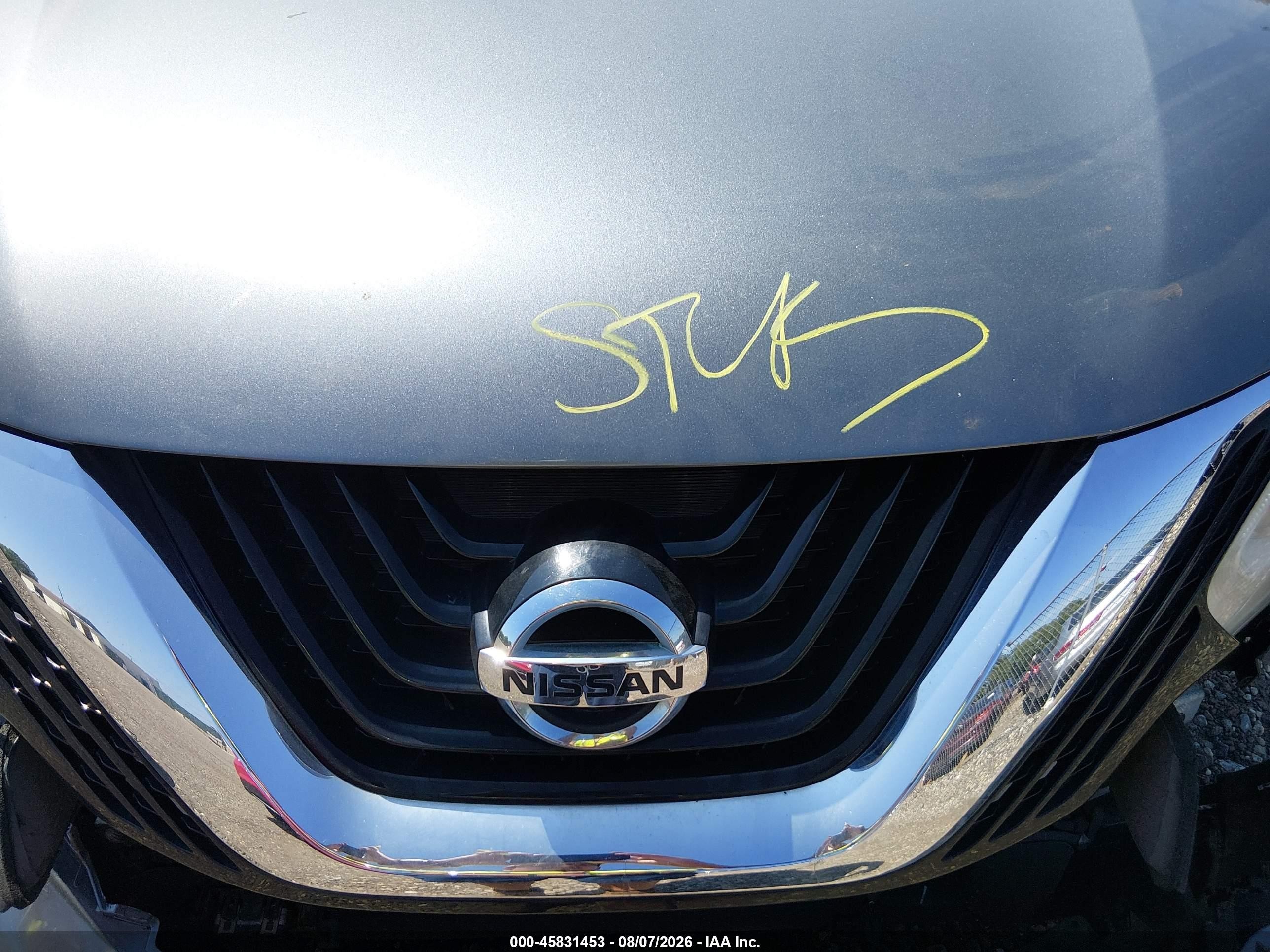 2015 Nissan Murano Sl Gray vin: 5N1AZ2MHXFN224969