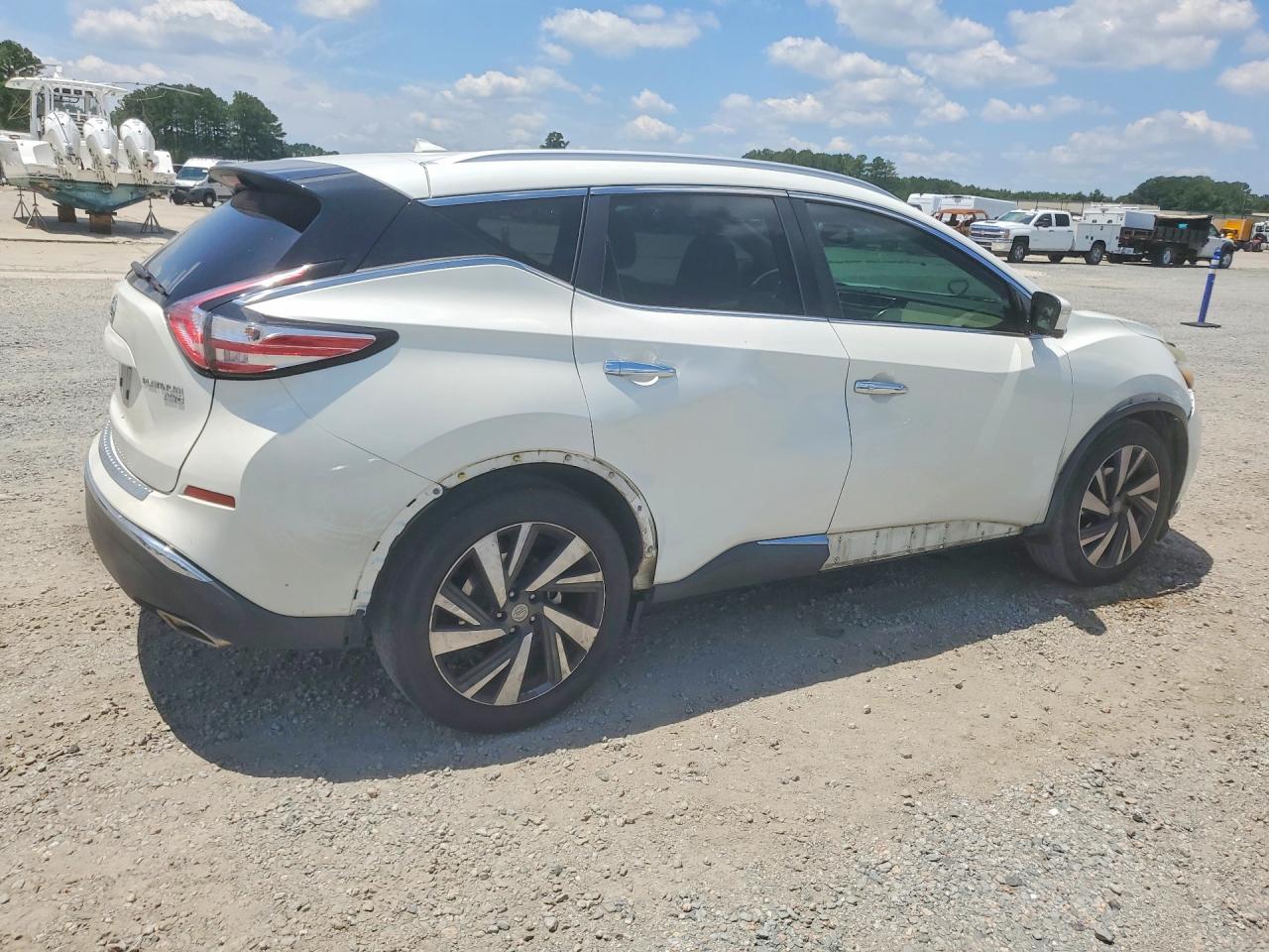 2015 Nissan Murano Platinum White vin: 5N1AZ2MHXFN226060
