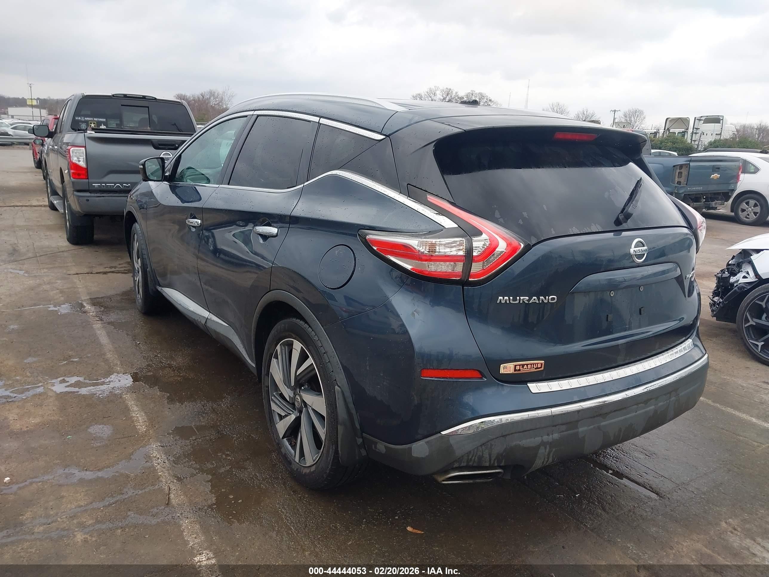 2015 Nissan Murano Platinum Navy vin: 5N1AZ2MHXFN226799
