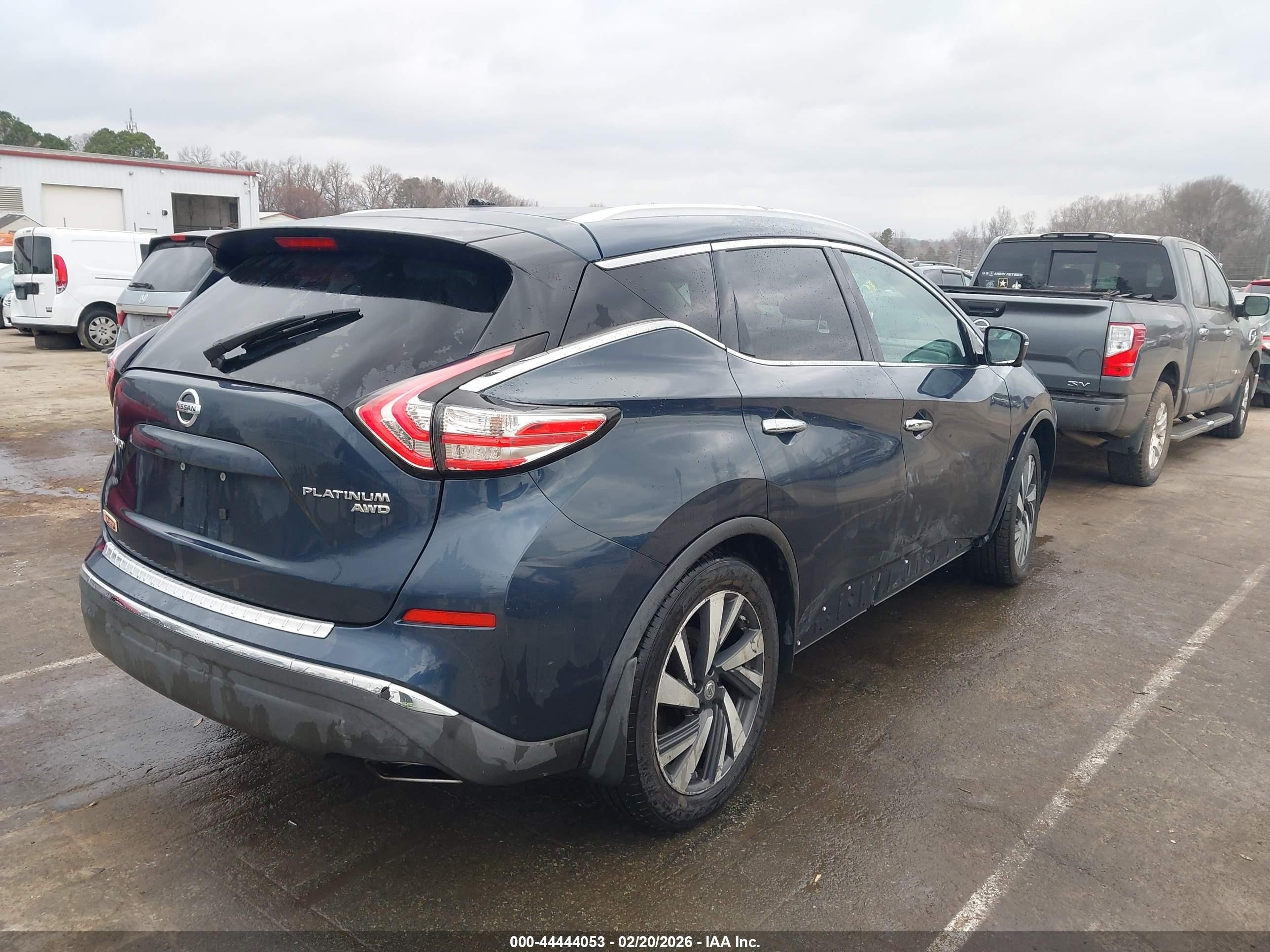 2015 Nissan Murano Platinum Navy vin: 5N1AZ2MHXFN226799